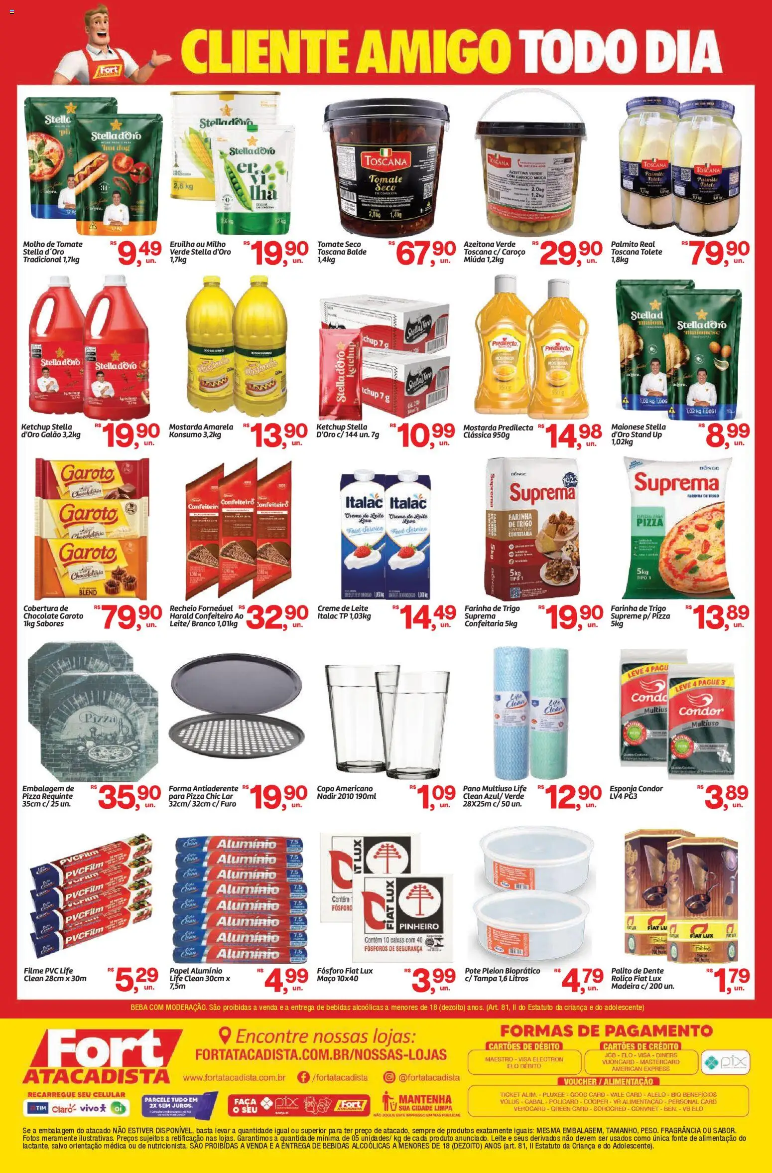 Fort Atacadista Folheto - válido de 05.01.2026 | Página: 2 | Produtos: Celular, Palmito, Molho de tomate, Balde