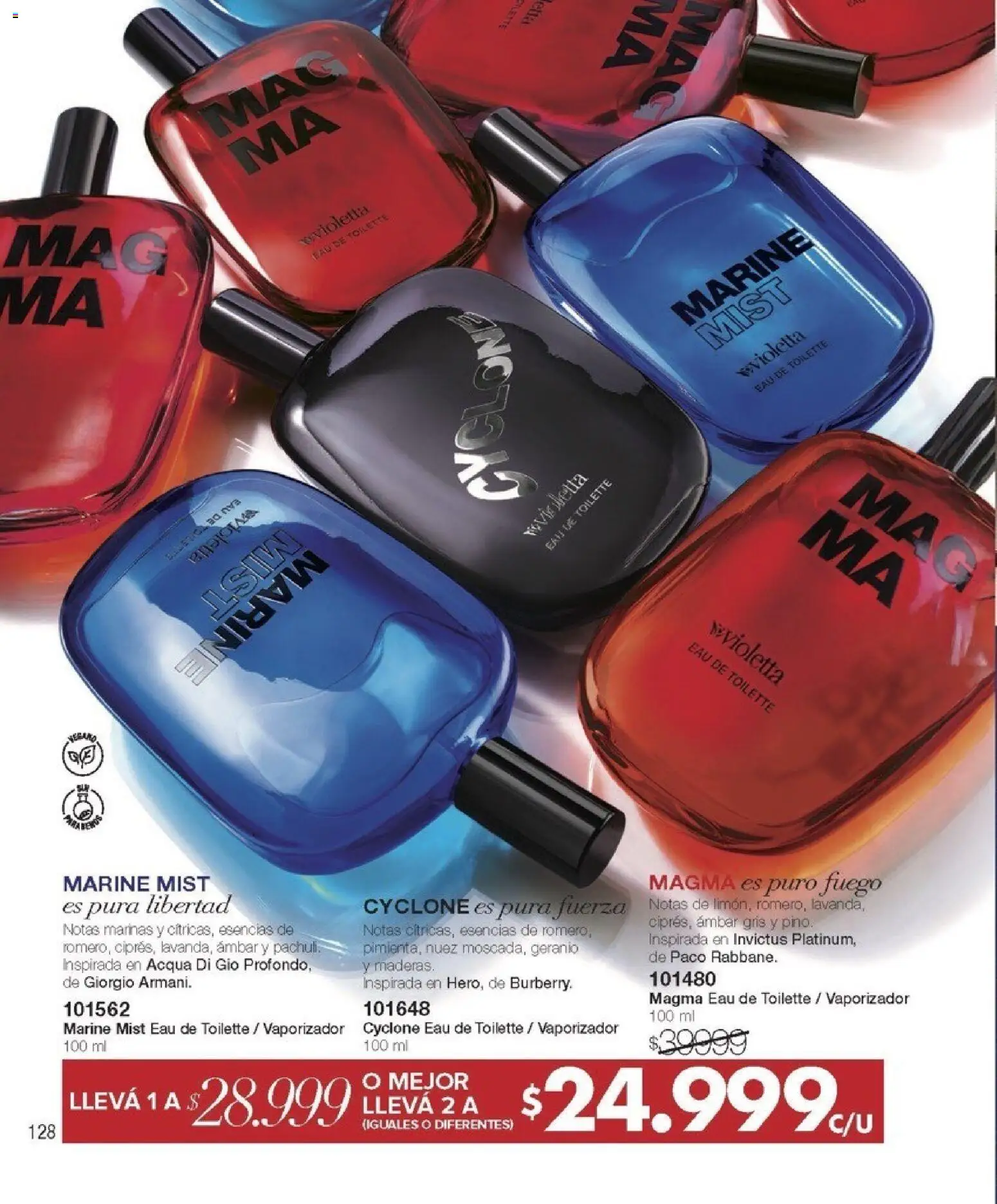 Violetta catálogo │ válido desde el 01.02.2026 | Página: 128 | Productos: Eau de toilette, Nuez, Esencias