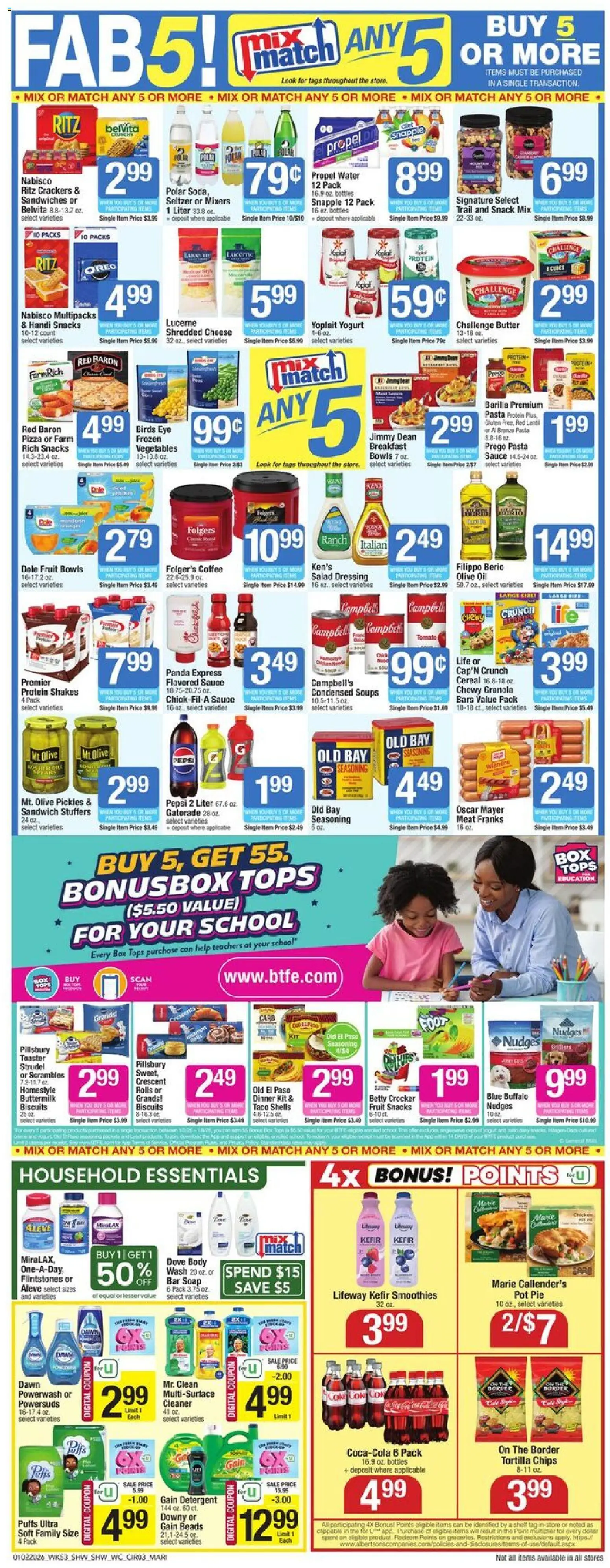 Shaw's Weekly Ad - RI - valid from 02.01.2026 | Page: 3 | Products: Cheese, Oil, Soap, Chips
