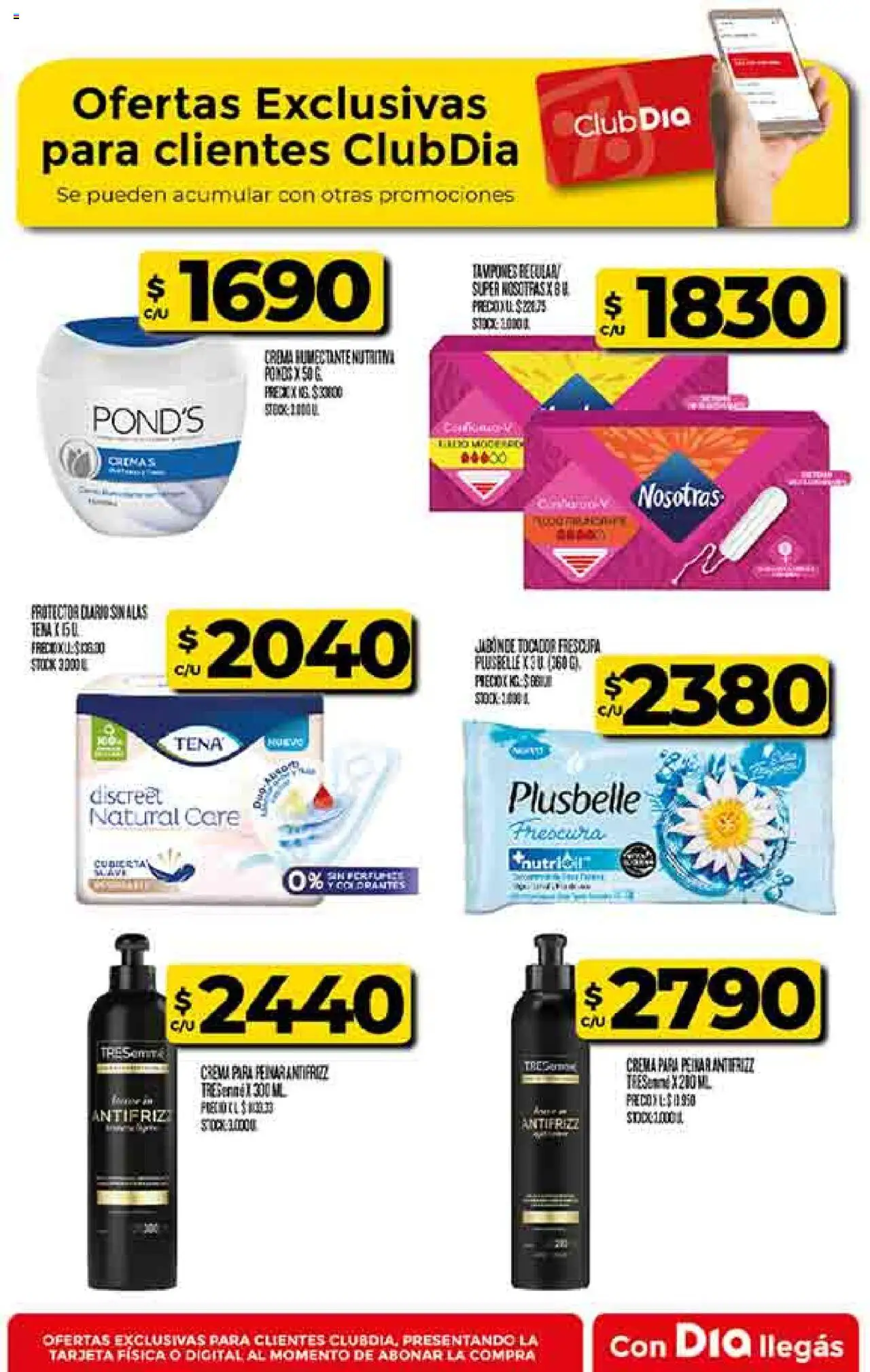 Supermercado DIA Ofertas - Salta y Jujuy │ válido desde el 20.08.2025 | Página: 50 | Productos: Tampones, Crema