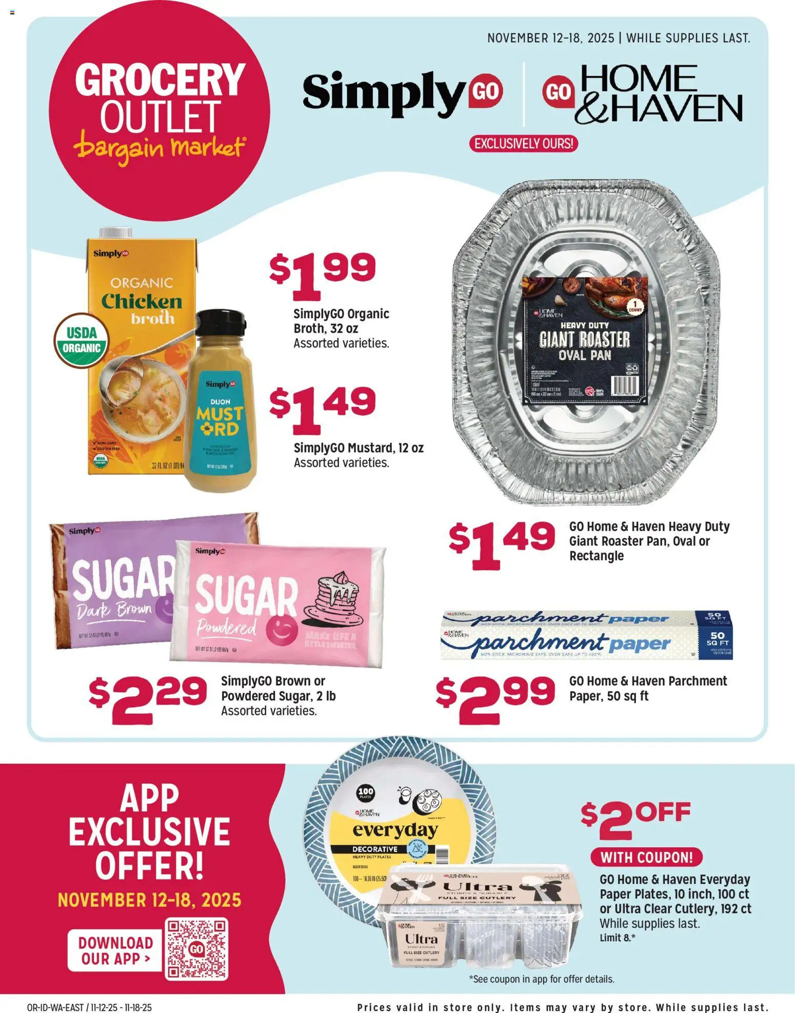 Grocery Outlet Ops Standalone - valid from 12.11.2025 | Page: 1 | Products: Pan, Microwave, Sugar