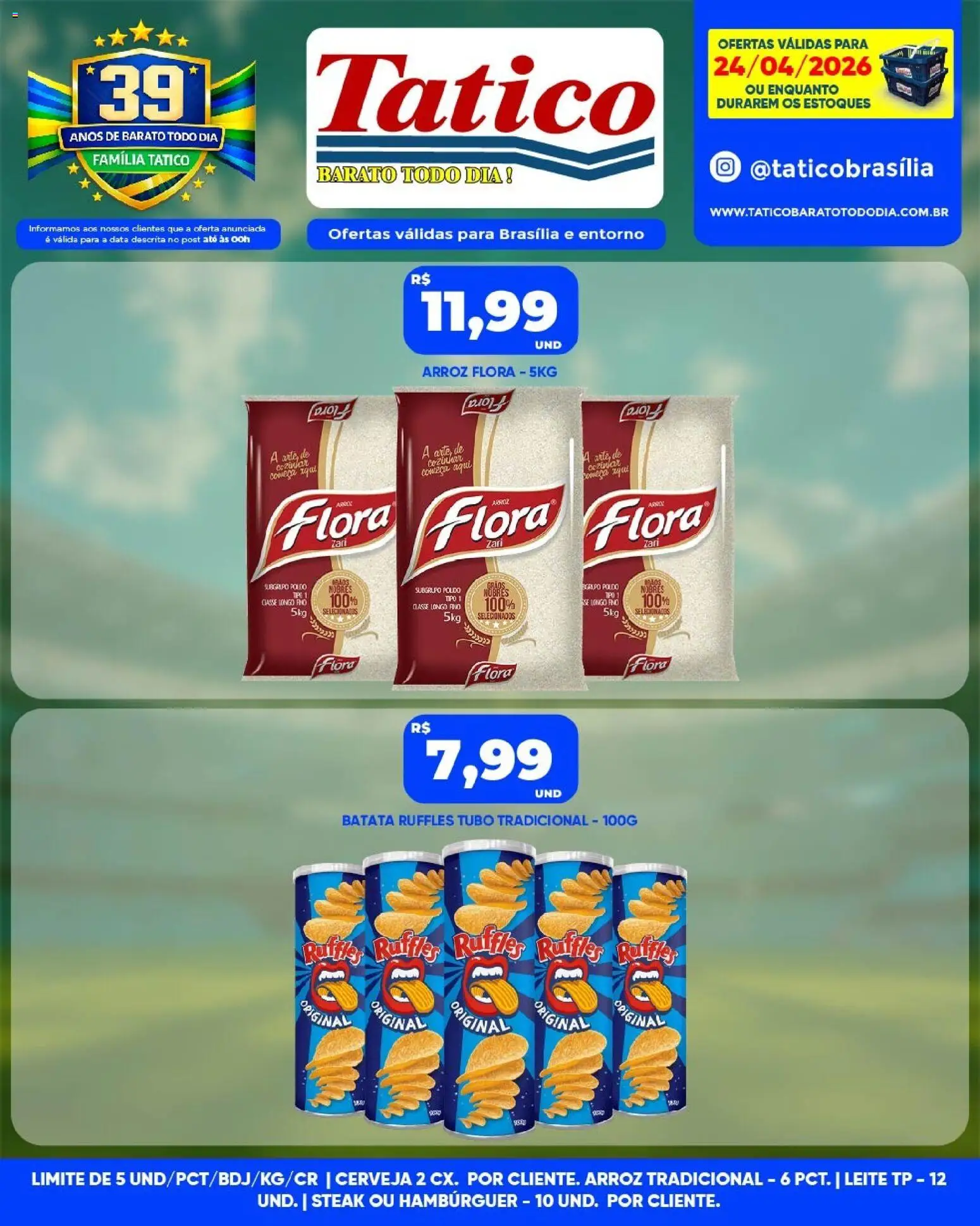 Tatico Folheto - válido de 24.04.2026 | Página: 9 | Produtos: Leite, Cerveja, Arroz, Batata