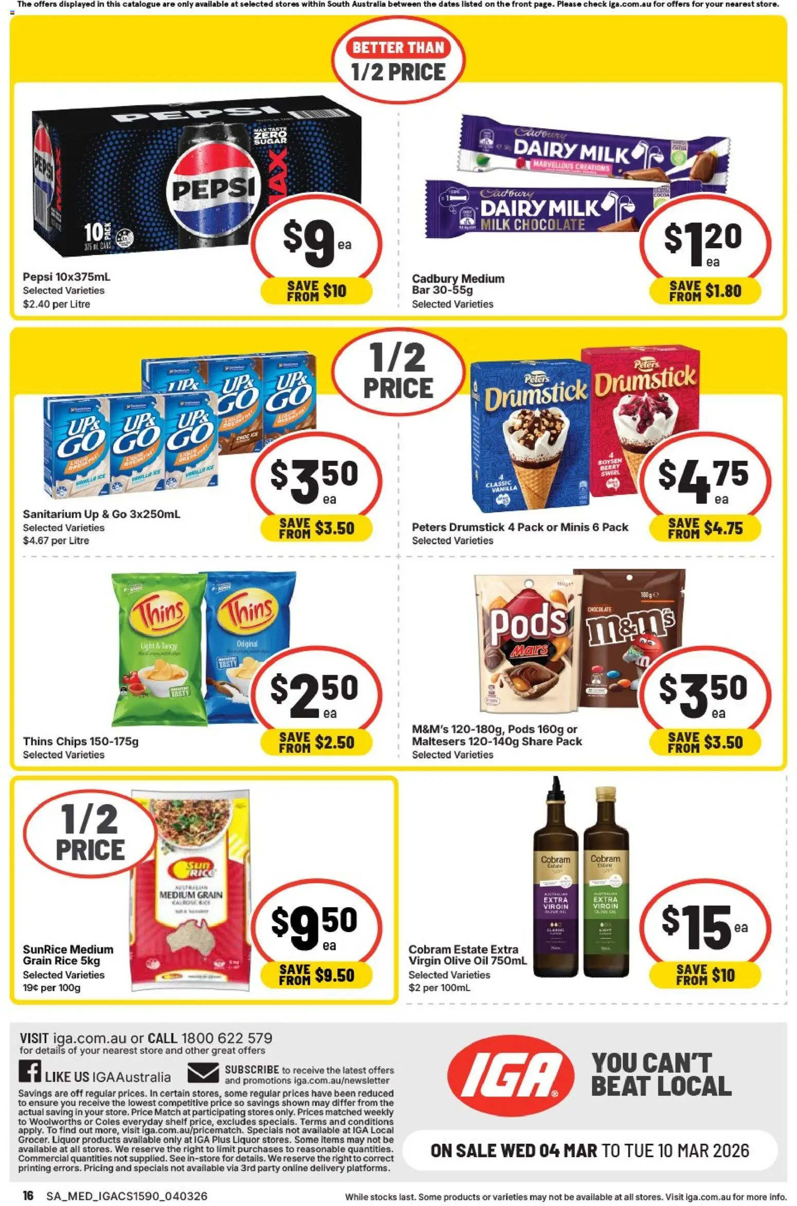 IGA catalogue - valid from 04.03.2026 | Page: 16 | Products: Shampoo, Honey, Tablets, Pain relief