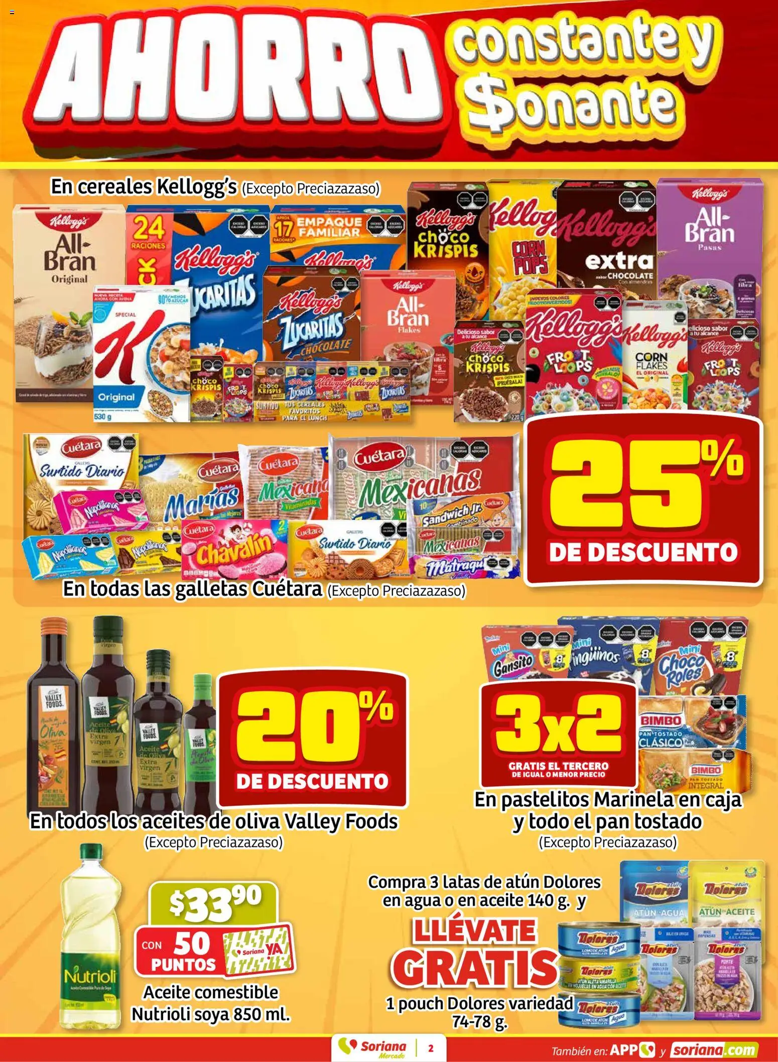 Nuevas ofertas de Soriana válidas en toda la República Mexicana desde el 22.01.2026. ¡Encuentra las mejores ofertas en Soriana - Fin de Semana Mercado: Coah, Chih y Dur! | Página: 2