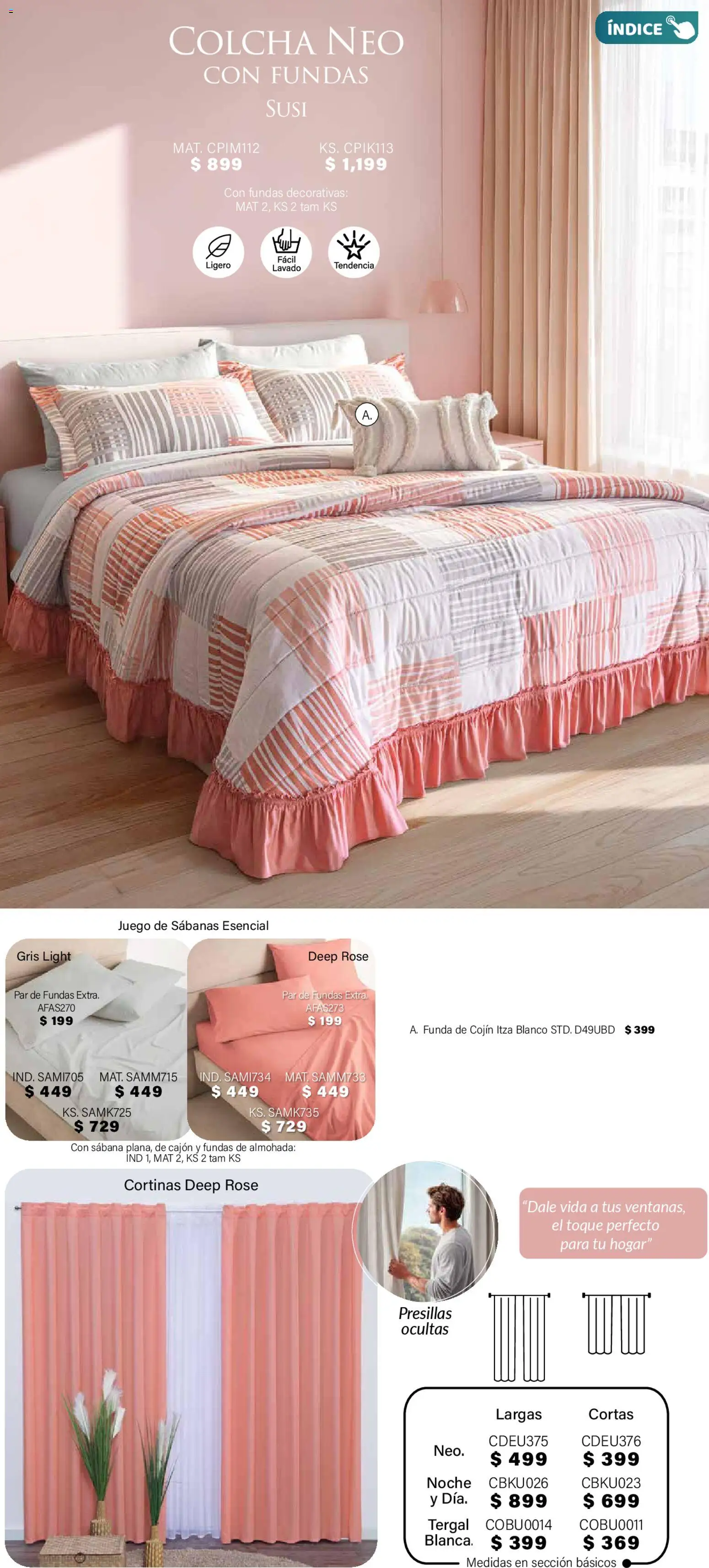 Nuevas ofertas de Colchas Concord válidas en toda la República Mexicana desde el 01.11.2025. ¡Encuentra las mejores ofertas en Colchas Concord Buen Fin! | Página: 84 | Productos: Juego, Almohada, Sabanas, Cortinas