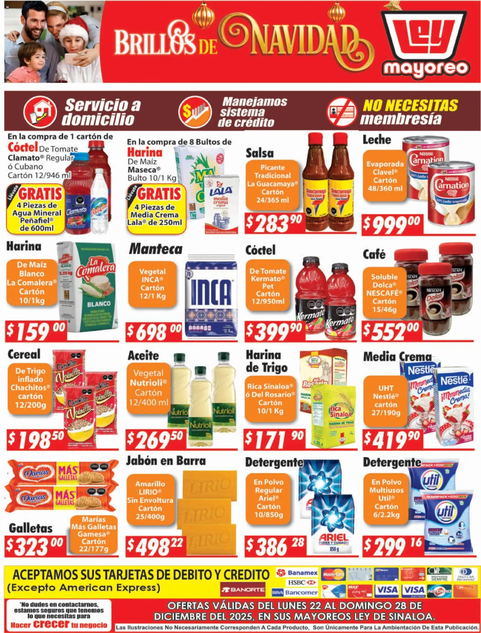 Nuevas ofertas de Casa Ley válidas en toda la República Mexicana desde el 22.12.2025. ¡Encuentra las mejores ofertas en Casa Ley folleto Sinaloa! | Página: 1 | Productos: Detergente, Barra, Polvo, Jabón