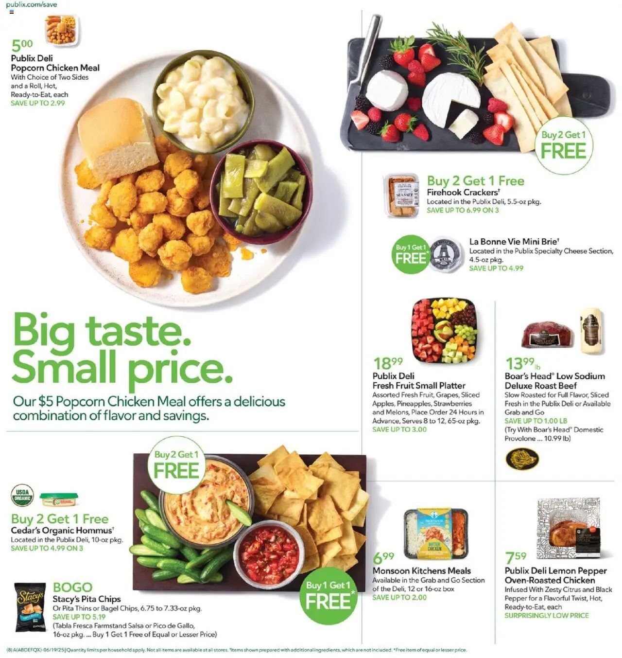 Publix Weekly Ad - valid from 18.06.2025 | Page: 8 | Products: Cheese, Beef, Chips, Lemon