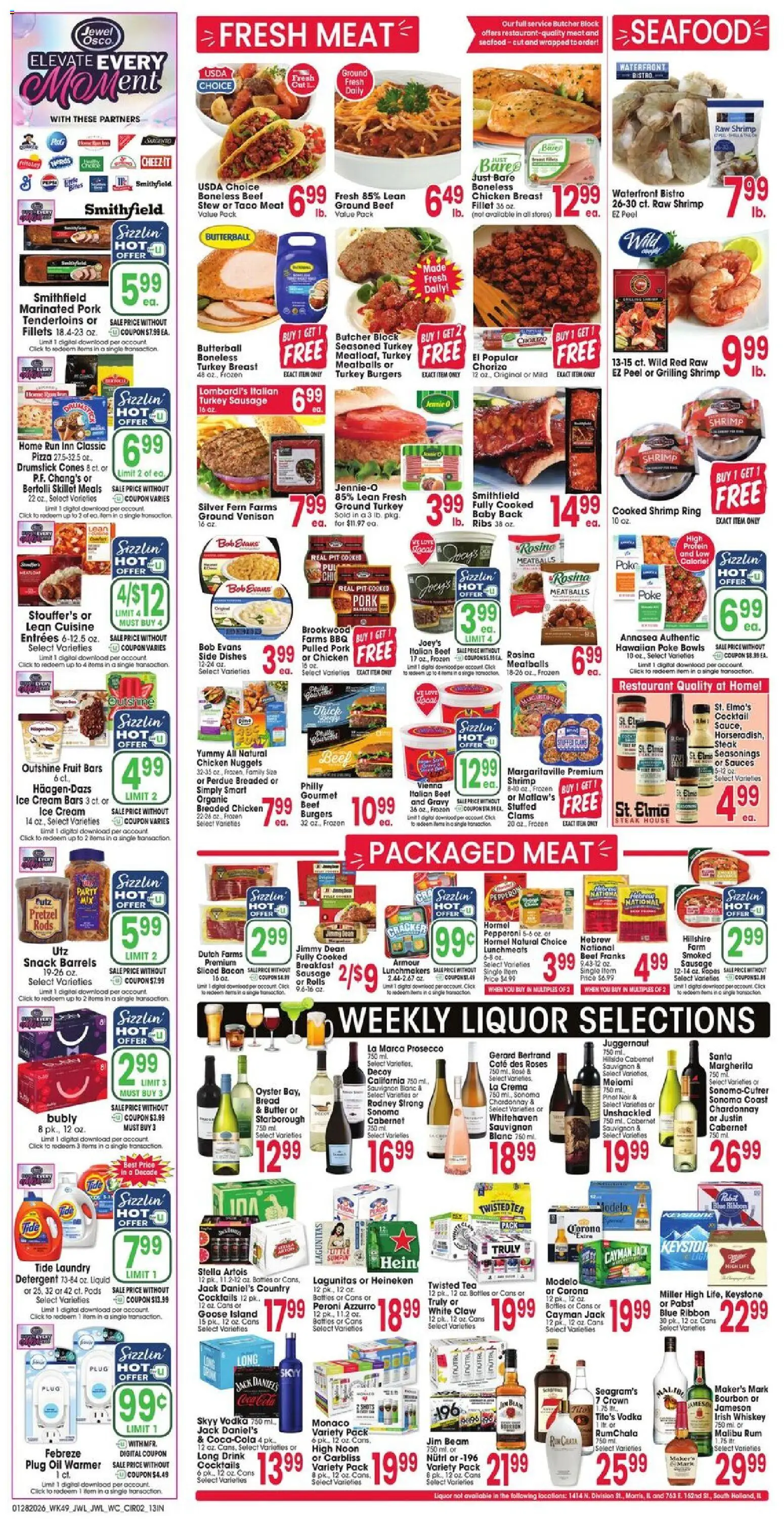 Jewel Osco Weekly Ad - IN - valid from 28.01.2026 | Page: 2 | Products: Ring, Oil, Bread, Sausage