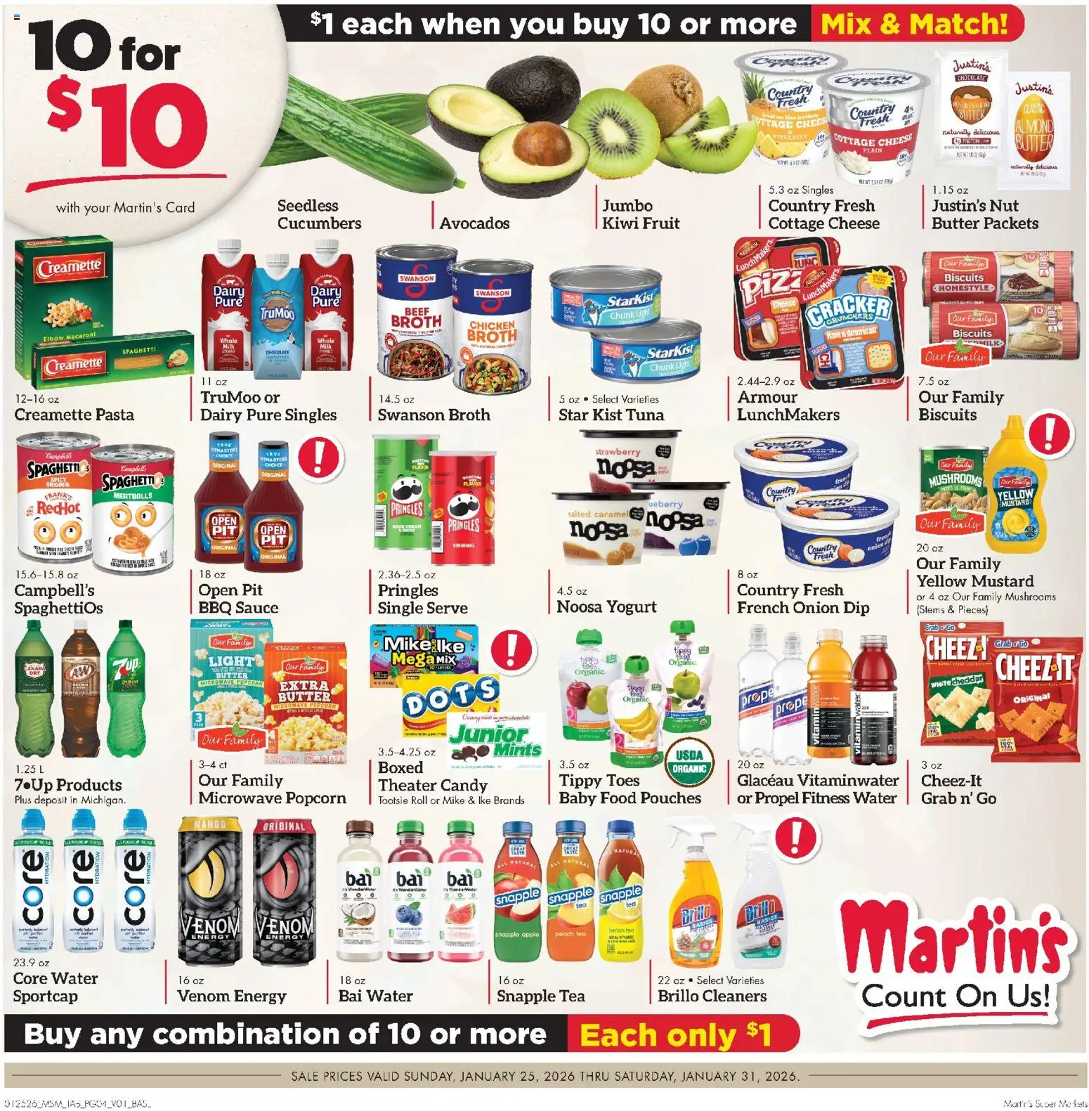 Martin’s Weekly Ad - valid from 25.01.2026 | Page: 4 | Products: Microwave, Kiwi, Water, Sauce
