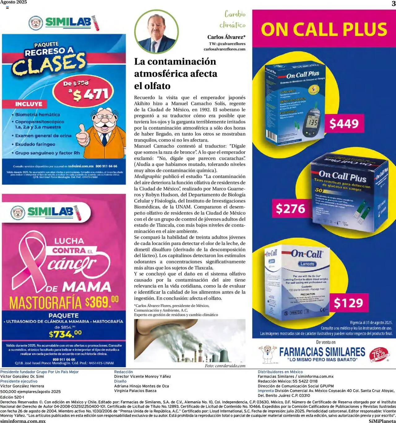 Nuevas ofertas de Farmacias Similares válidas en toda la República Mexicana desde el 01.08.2025. ¡Encuentra las mejores ofertas en Farmacias Similares - Catálogo! | Página: 3 | Productos: Hinojo, Prensa