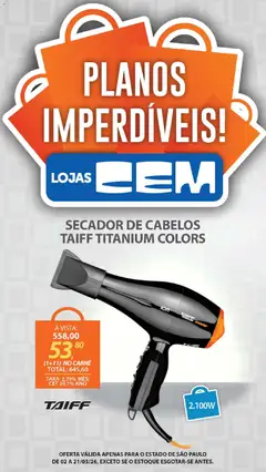 Lojas Cem - Ofertas atuais - Pré-Visualização do folheto da loja Lojas Cem, válido de 02.03.2026 | Página: 137 | Produtos: Secador, Carne