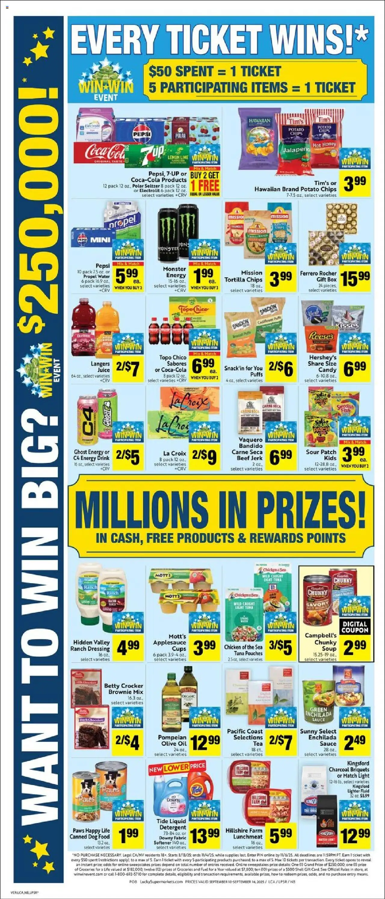 Lucky Supermarkets Weekly Ad - valid from 10.09.2025 | Page: 4 | Products: Fish, Beef, Sauce, Lime