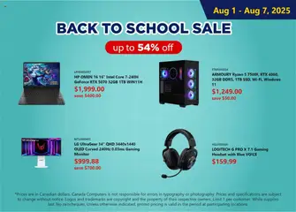 Preview of Canada Computers - Weekly flyer from shop Canada Computers valid from 01.08.2025