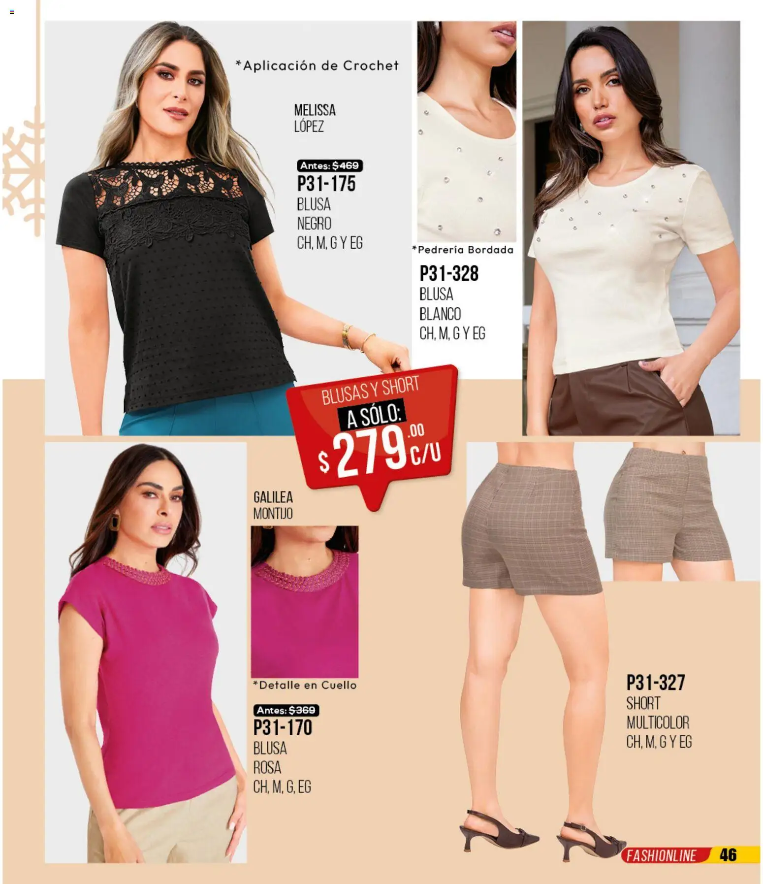 Nuevas ofertas de Cklass válidas en toda la República Mexicana desde el 30.11.2025. ¡Encuentra las mejores ofertas en Cklass catálogo Rebajas Navideñas Ropa! | Página: 47 | Productos: Blusa, Short