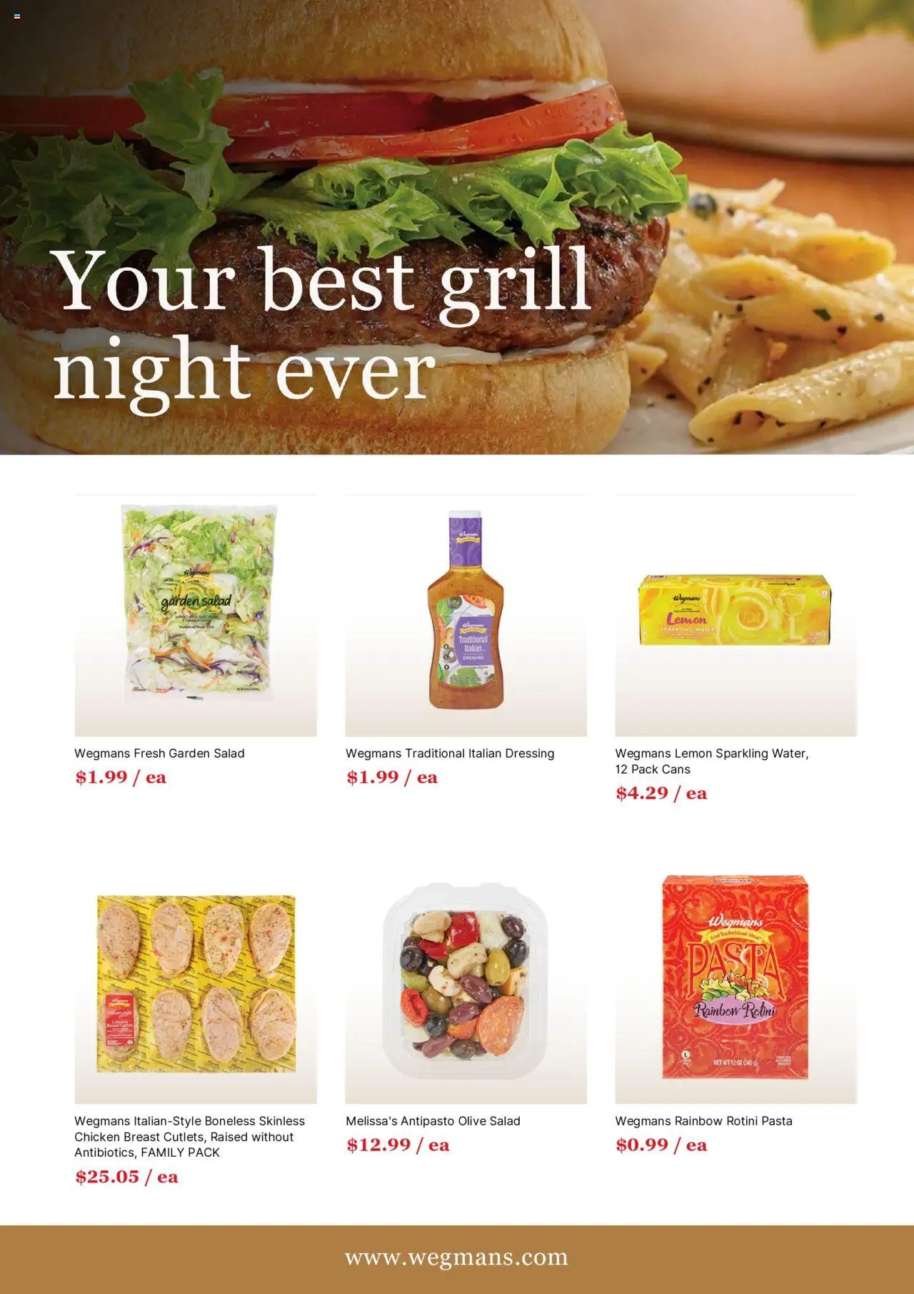 Wegmans Monthly Ad - valid from 01.08.2025 | Page: 4 | Products: Pasta, Salad, Water, Lemon