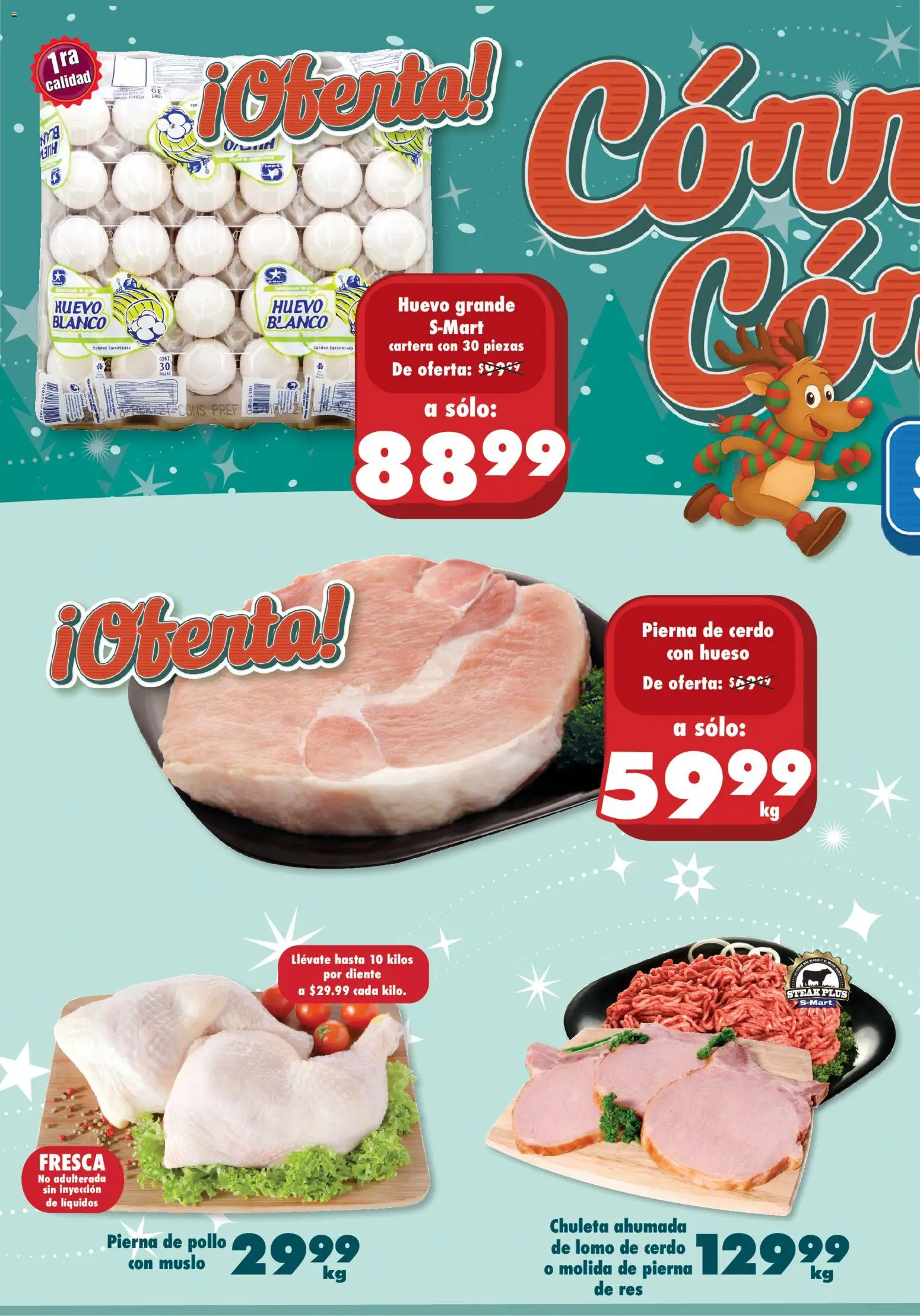 Nuevas ofertas de S-Mart válidas en toda la República Mexicana desde el 11.11.2025. ¡Encuentra las mejores ofertas en S-Mart folleto Matamoros! | Página: 2 | Productos: Pollo, Huevo, Cerdo, Res