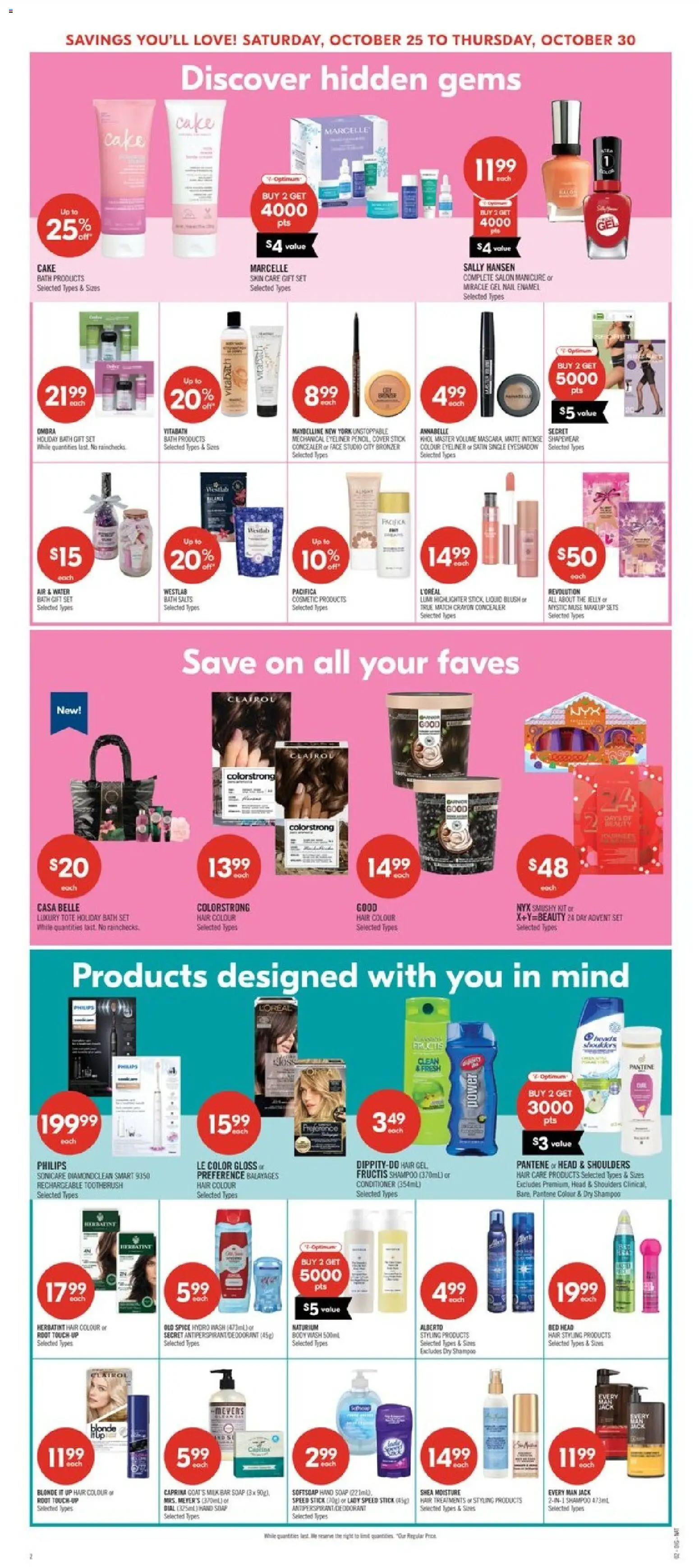 Shoppers flyer valid from 25.10.2025 | Page: 16 | Products: Eyeliner, Shampoo, Bed, Milk