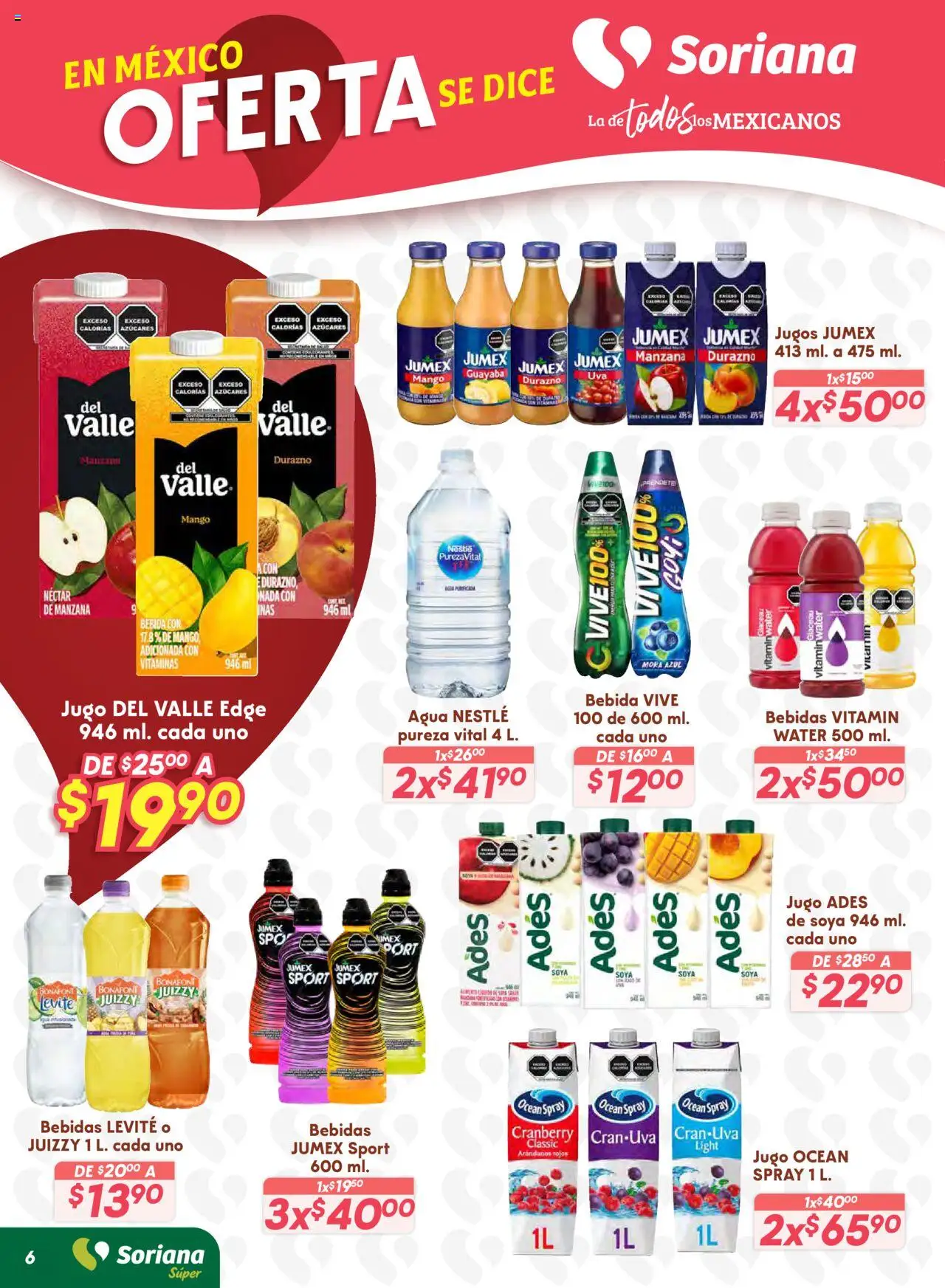 Nuevas ofertas de Soriana válidas en toda la República Mexicana desde el 16.10.2025. ¡Encuentra las mejores ofertas en Soriana - Preciazazaso Súper: Frontera BCN, Son! | Página: 13 | Productos: Durazno, Mango, Jugo, Vitaminas