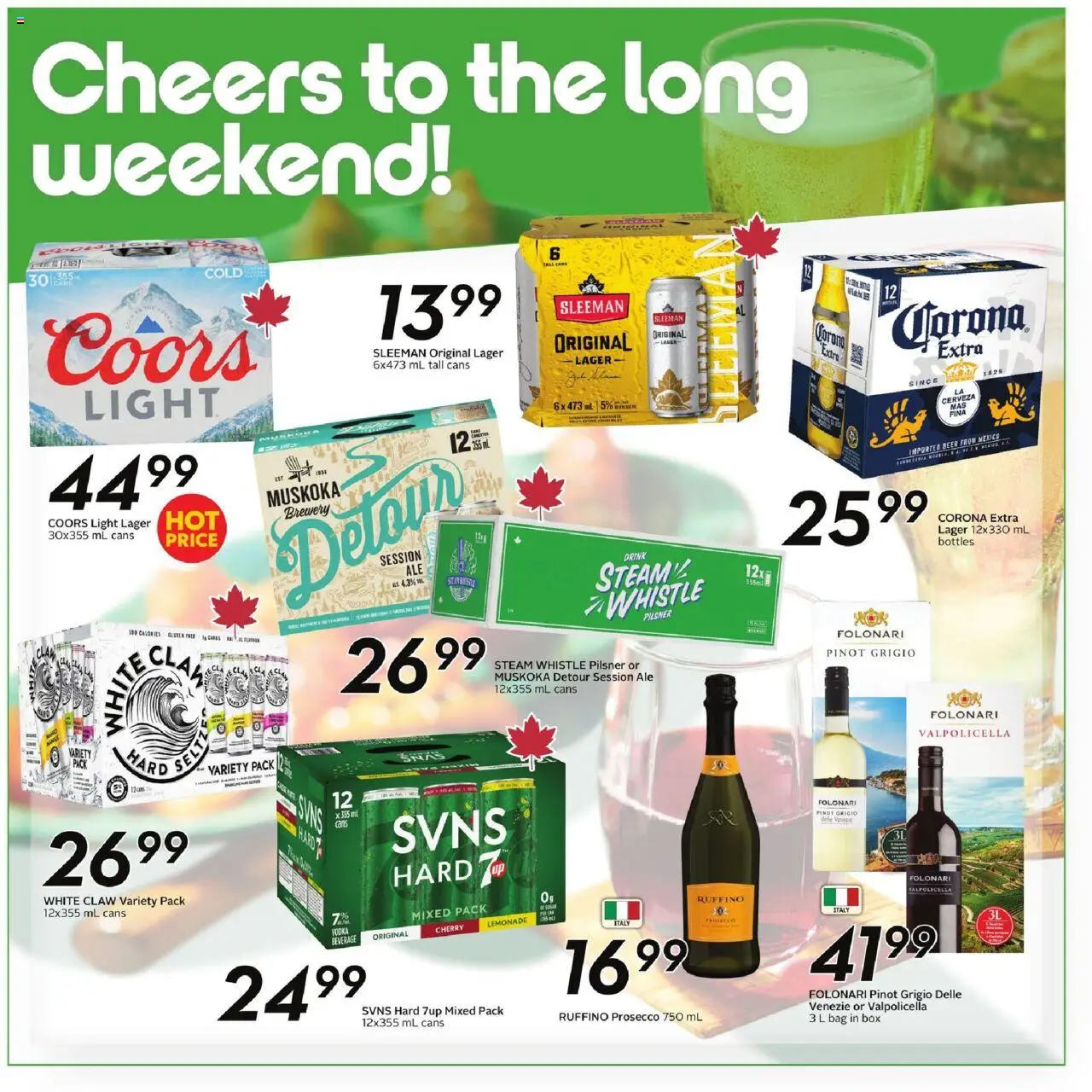 Sobeys flyer valid from 31.07.2025 | Page: 14 | Products: Bag, Box, Beer