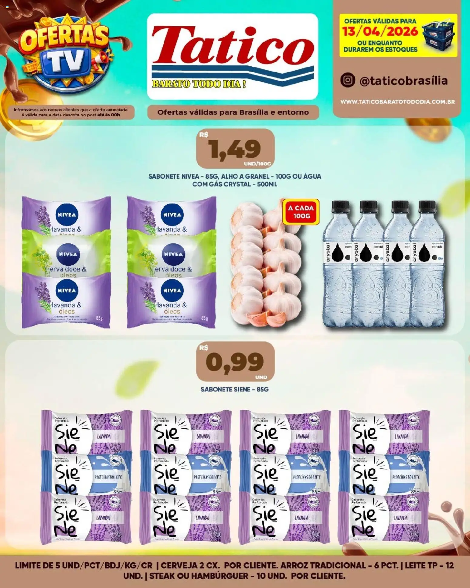Tatico Folheto - válido de 14.04.2026 | Página: 11 | Produtos: Leite, Cerveja, Hambúrguer, Sabonete