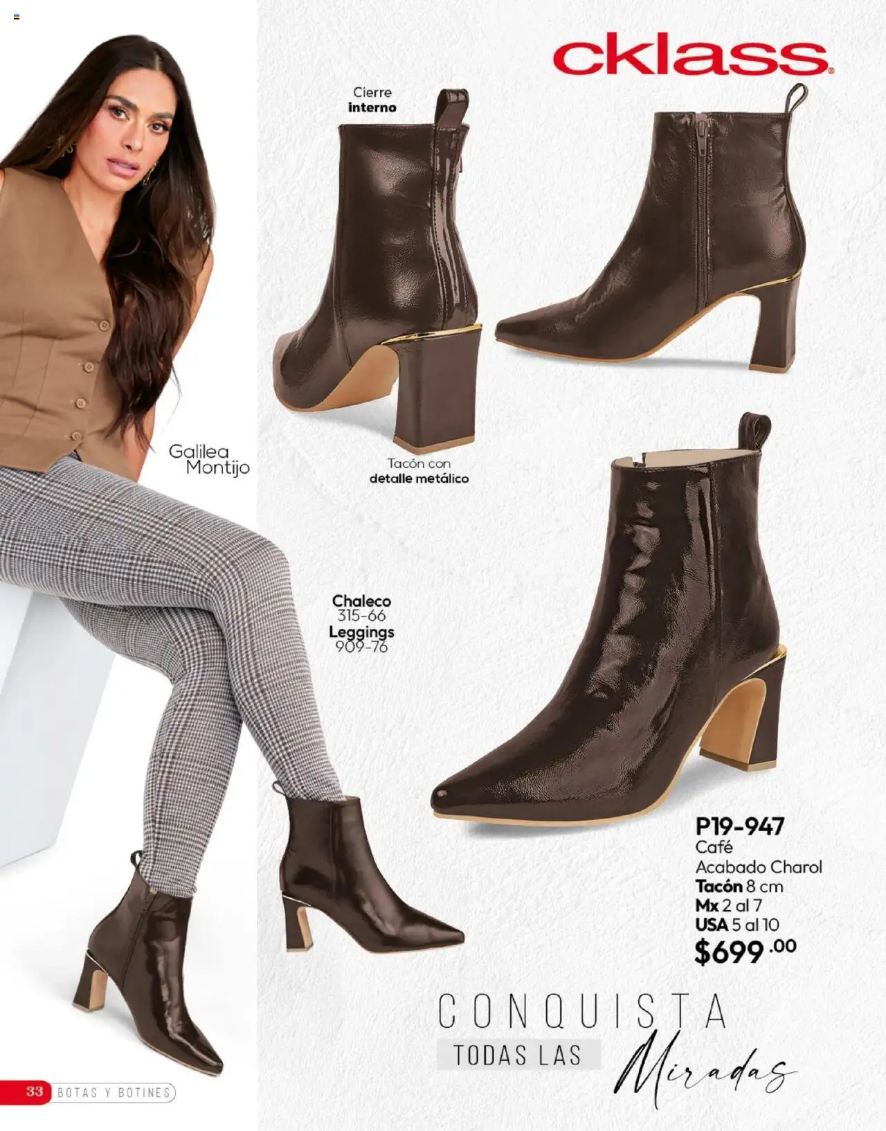 Nuevas ofertas de Cklass válidas en toda la República Mexicana desde el 16.09.2025. ¡Encuentra las mejores ofertas en Cklass - Catálogo Invierno Calzado! | Página: 34 | Productos: Chaleco, Botas, Café, Botines