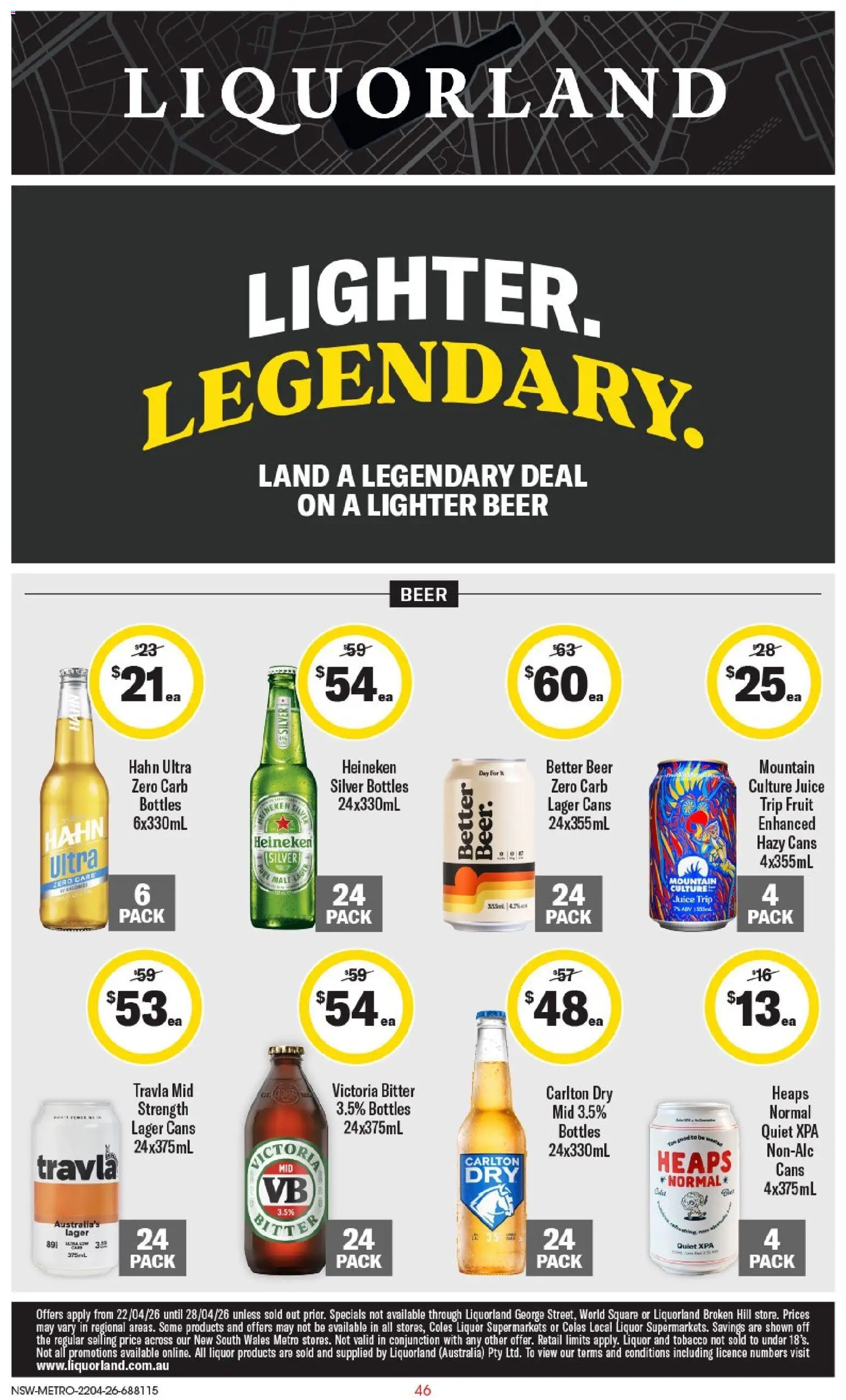 Liquorland catalogue - valid from 22.04.2026 | Page: 1 | Products: Juice, Beer