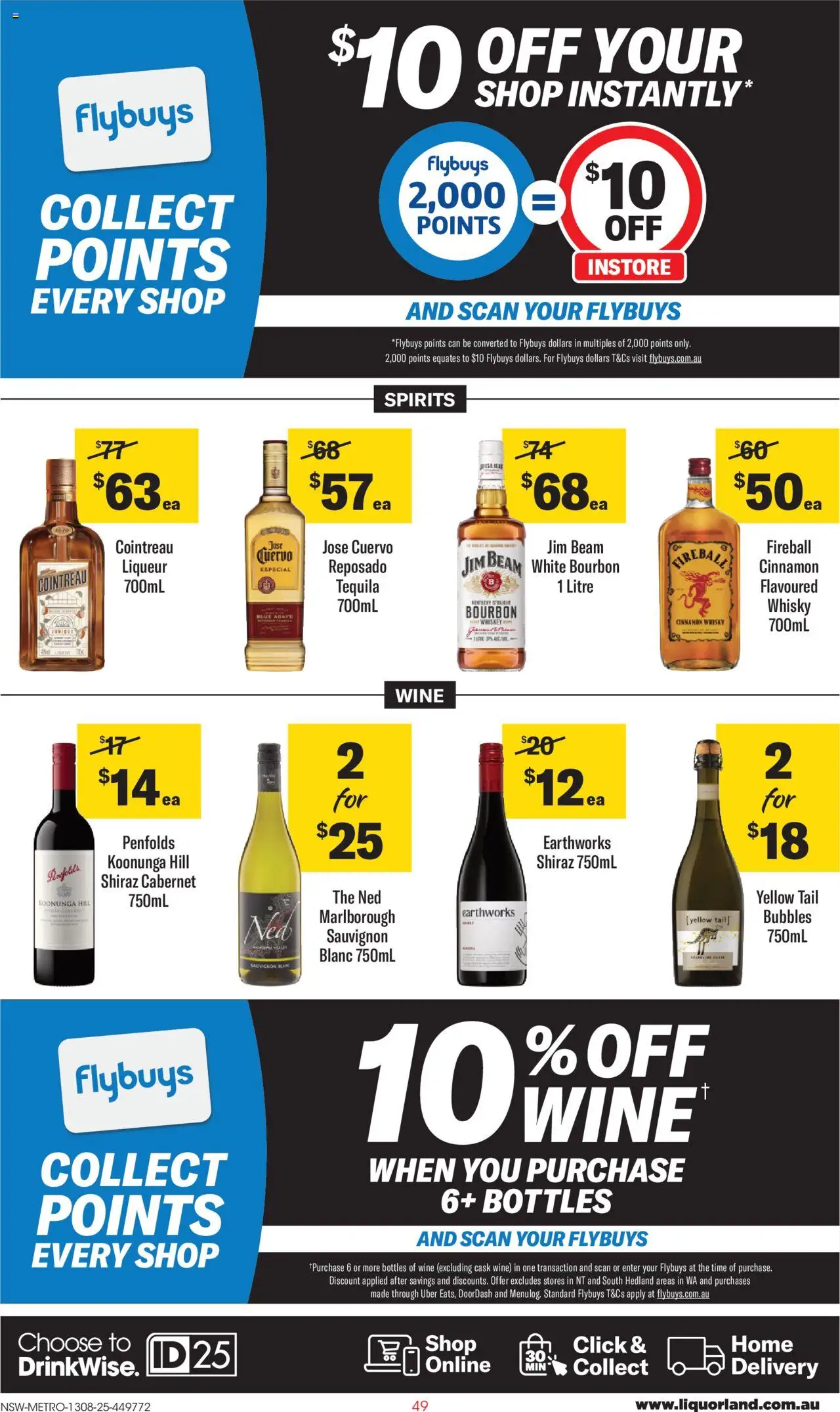 Coles catalogue - valid from 13.08.2025 | Page: 49 | Products: Wine, Bourbon, Whiskey