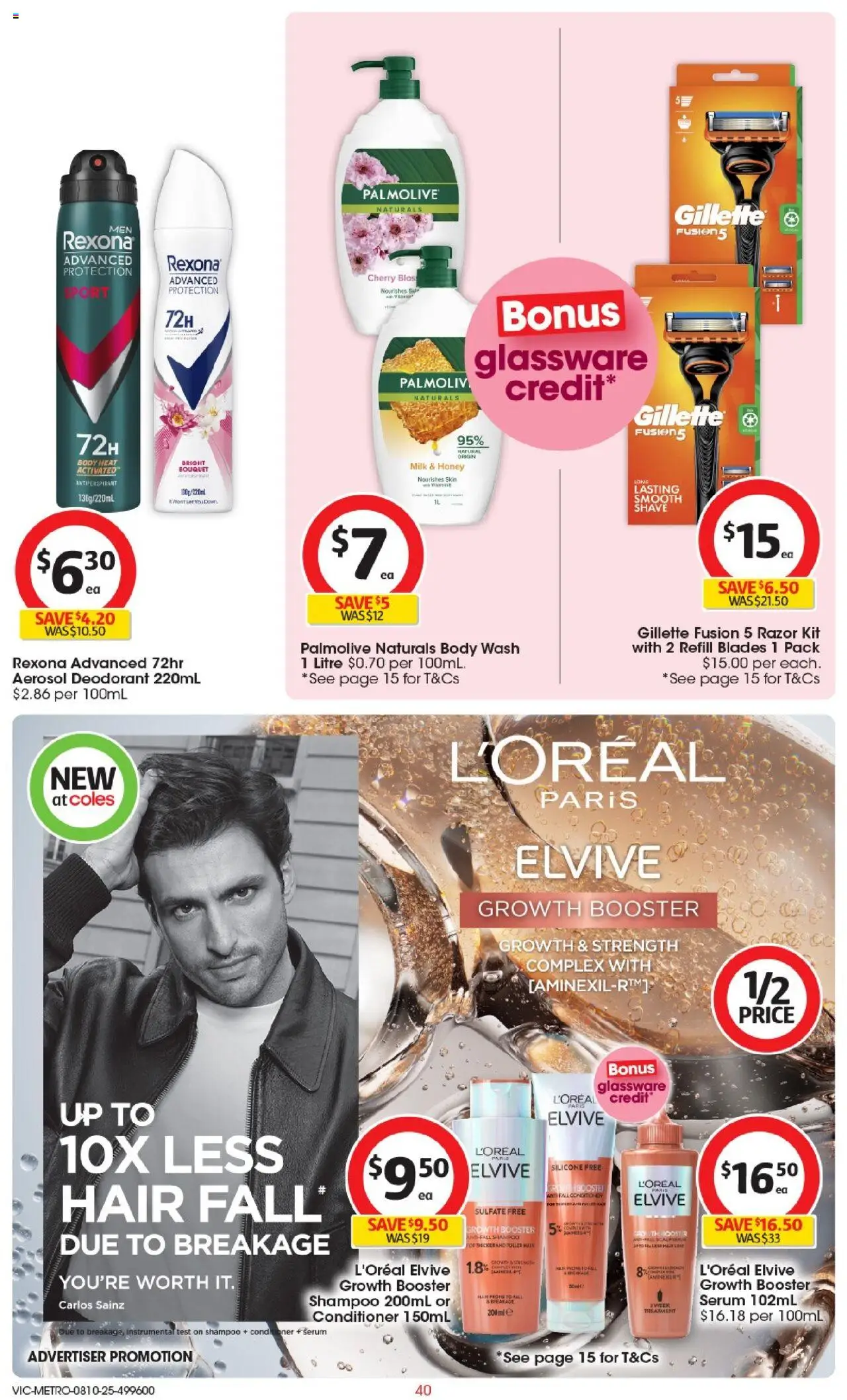 Coles catalogue - valid from 08.10.2025 | Page: 40 | Products: Milk, Conditioner, Glassware, Treatment