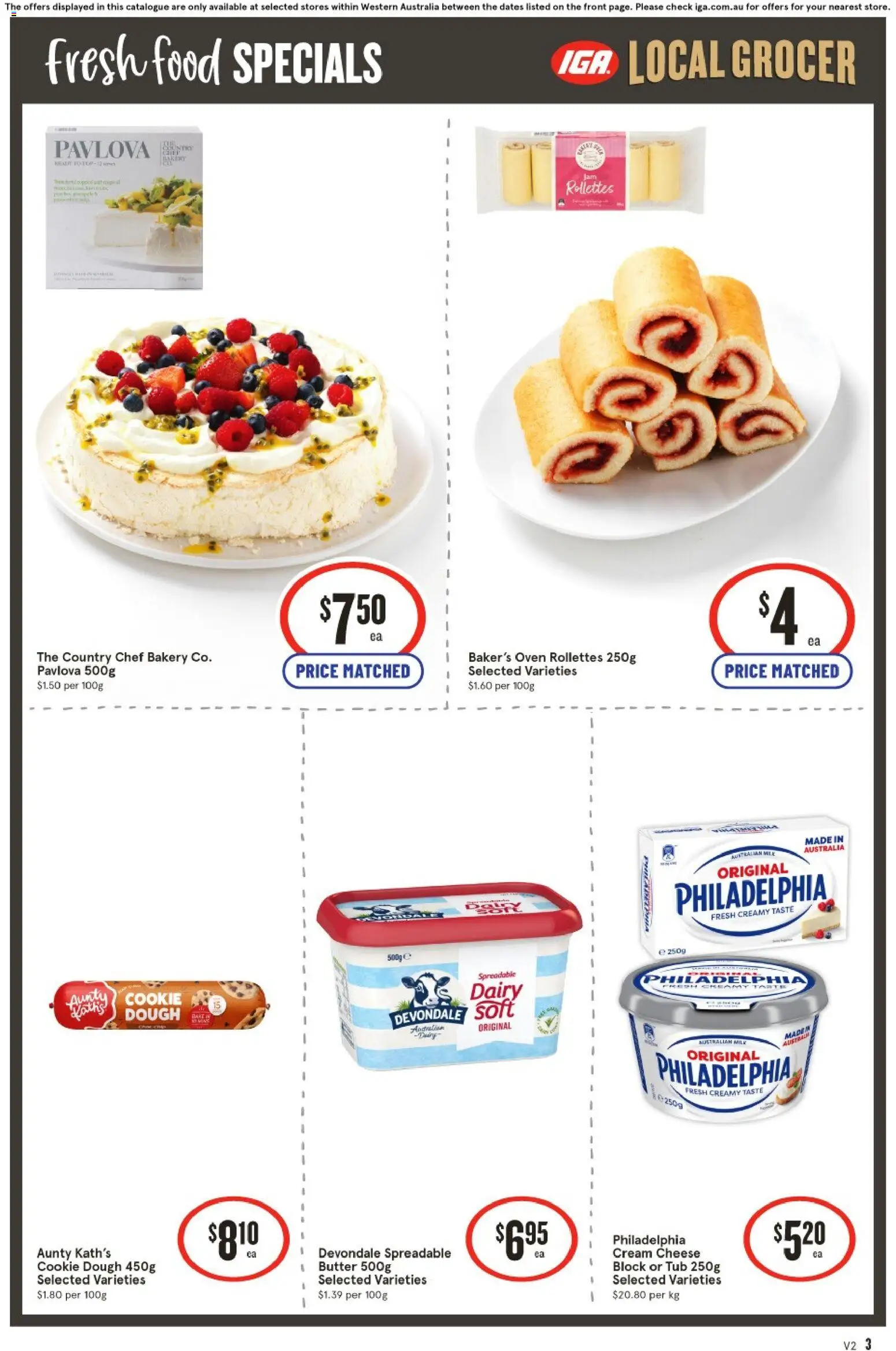 IGA catalogue - valid from 24.12.2025 | Page: 3 | Products: Milk, Cheese, Pavlova, Bakery