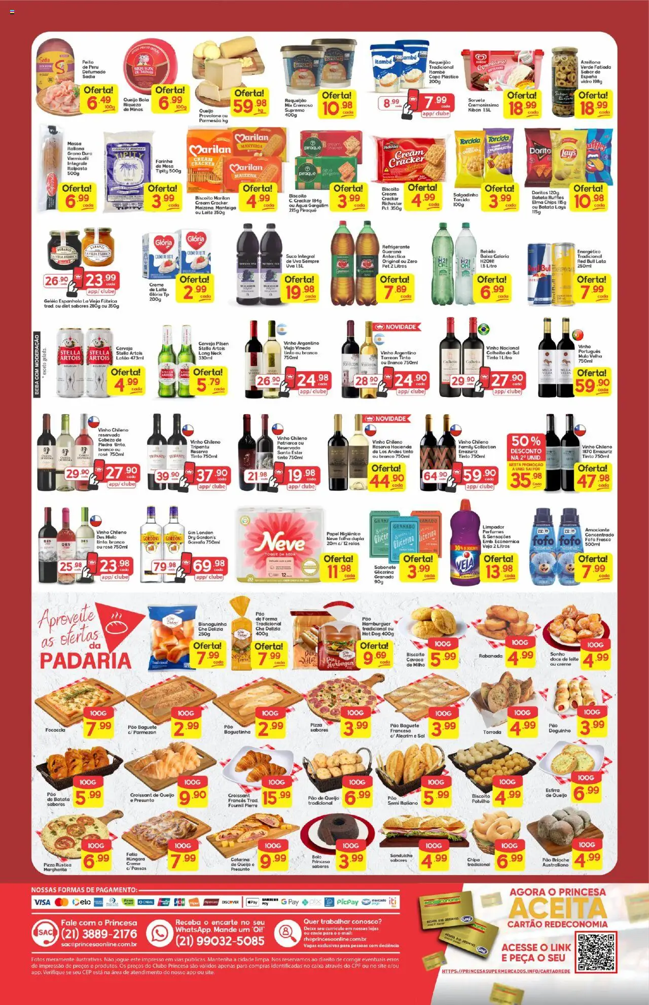 Princesa Folheto - válido de 07.08.2025 | Página: 2 | Produtos: Manteiga, Cerveja, Hambúrguer, Bebida