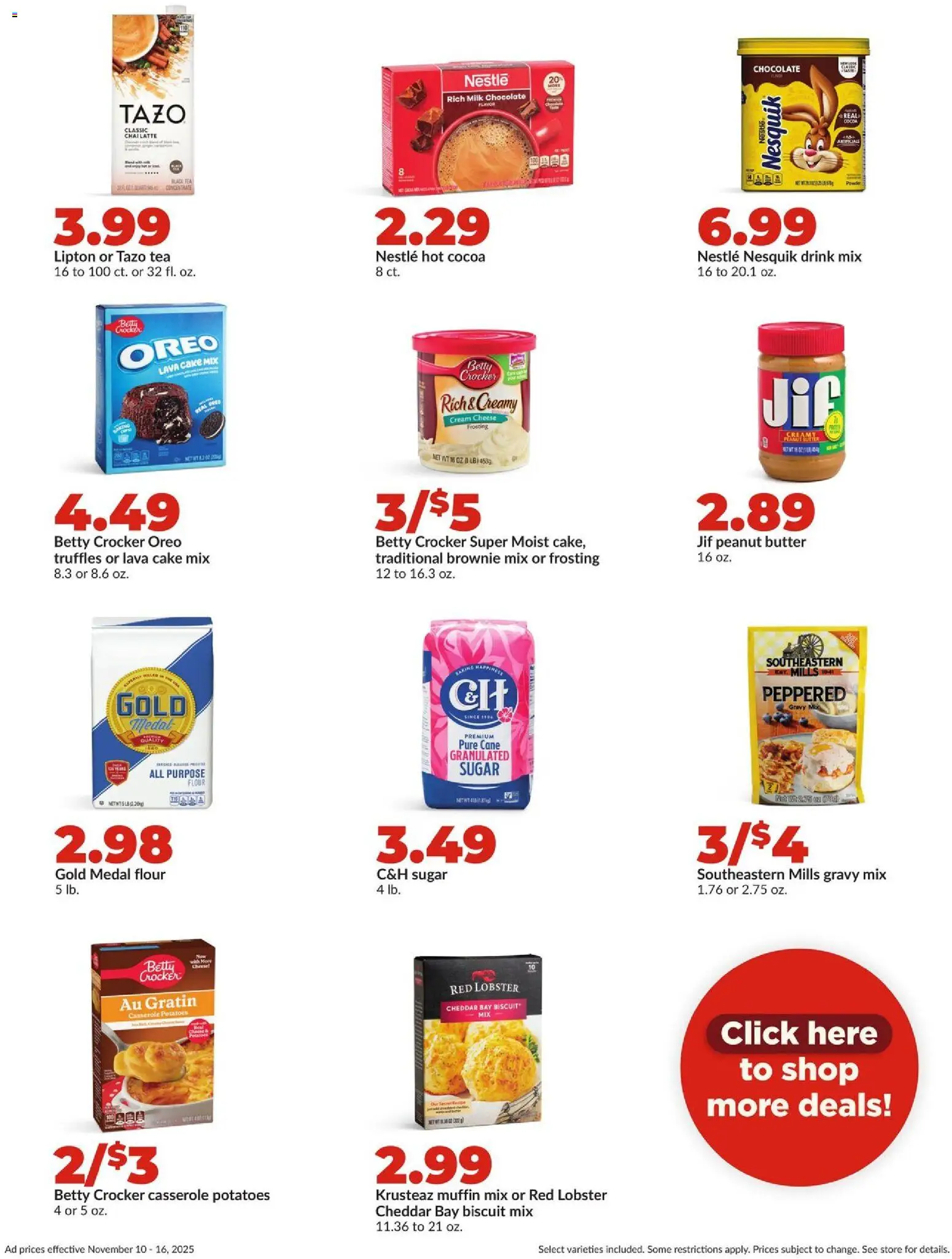 HyVee Weekly Ad - valid from 10.11.2025 | Page: 28 | Products: Powder, Milk, Butter, Sugar