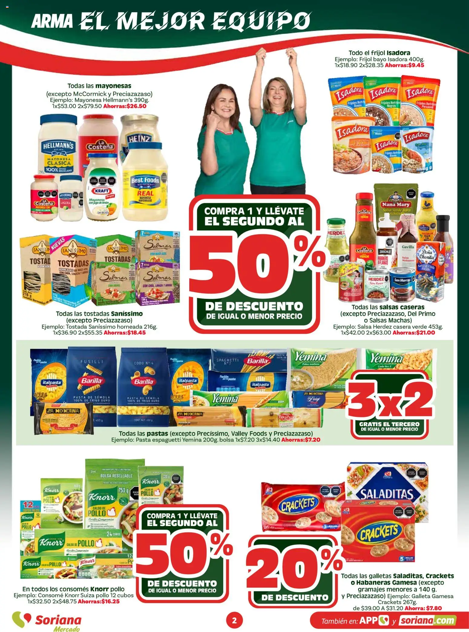 Nuevas ofertas de Soriana válidas en toda la República Mexicana desde el 26.03.2026. ¡Encuentra las mejores ofertas en Soriana En vacaciones apoyamos con todo - Mercado! | Página: 2 | Productos: Pollo, Mayonesa, Bolsa, Limón