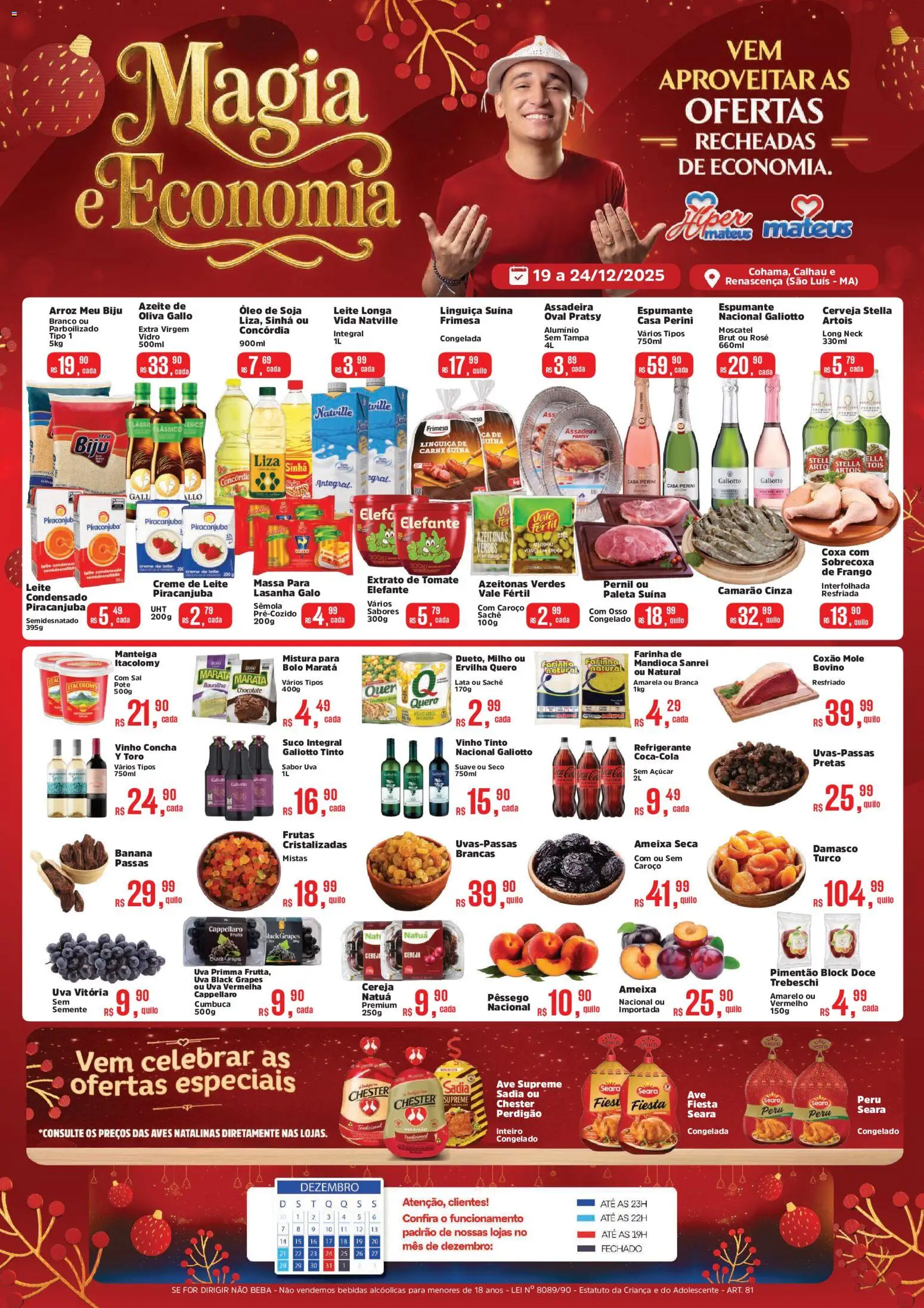 Mateus Folheto - válido de 19.12.2025 | Página: 1 | Produtos: Suco, Creme, Lasanha, Sal