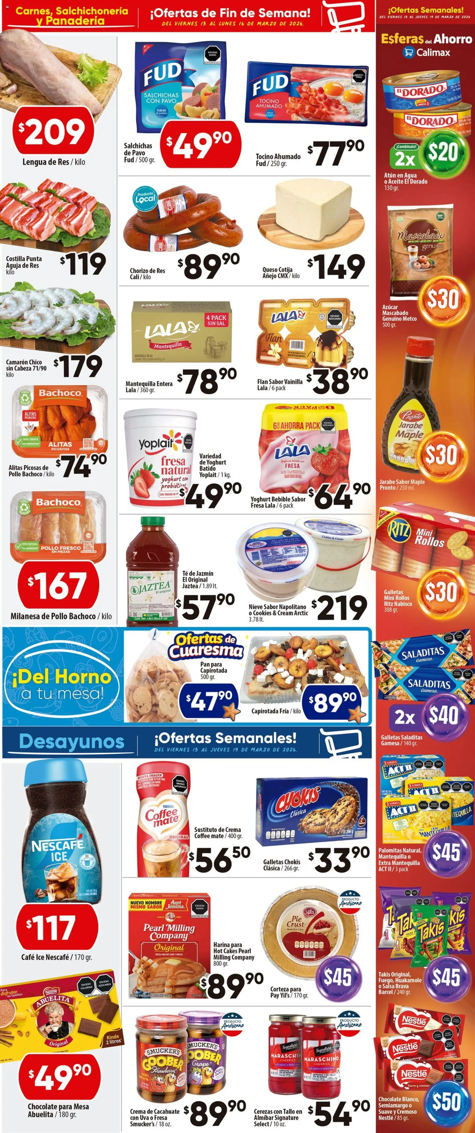 Nuevas ofertas de Calimax válidas en toda la República Mexicana desde el 13.03.2026. ¡Encuentra las mejores ofertas en Calimax folleto Tijuana! | Página: 2 | Productos: Milanesa, Harina, Horno, Mesa
