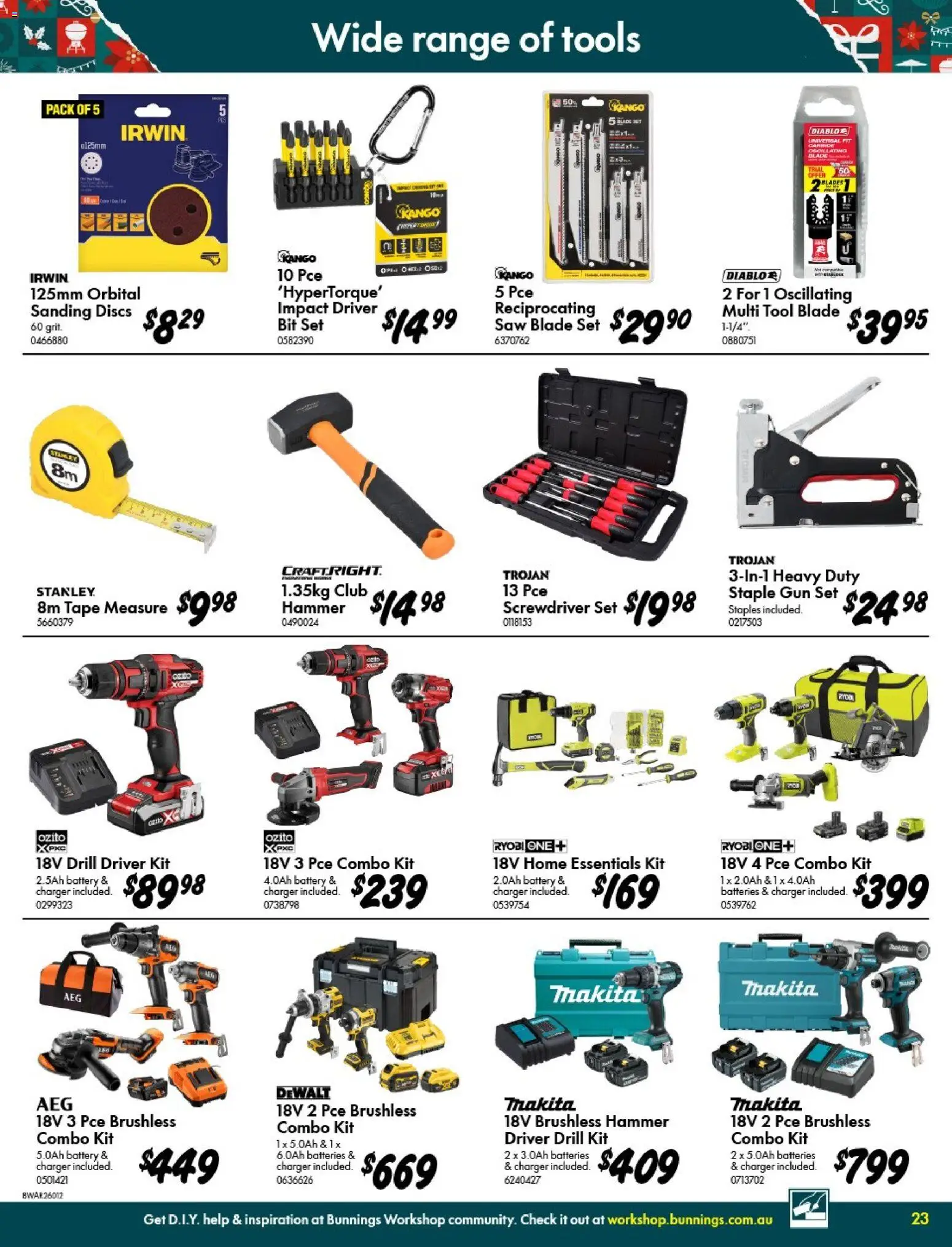 Bunnings Warehouse catalogue - valid from 05.11.2025 | Page: 23 | Products: Battery, Charger, Saw, Tools