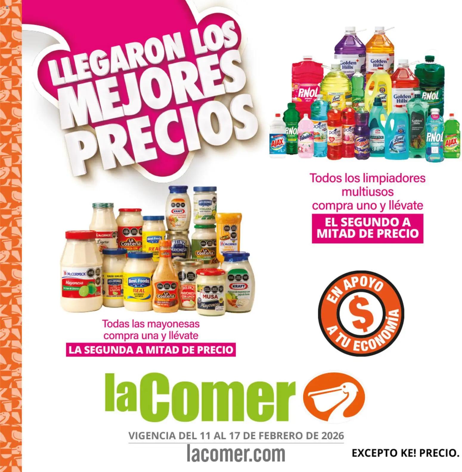 Nuevas ofertas de La Comer válidas en toda la República Mexicana desde el 11.02.2026. ¡Encuentra las mejores ofertas en La Comer folleto! | Página: 1 | Productos: Mayonesa, Limón