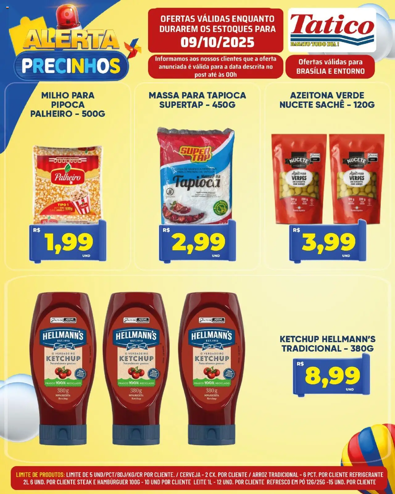 Tatico Folheto - válido de 09.10.2025 | Página: 11 | Produtos: Pó, Refresco, Tapioca, Hambúrguer