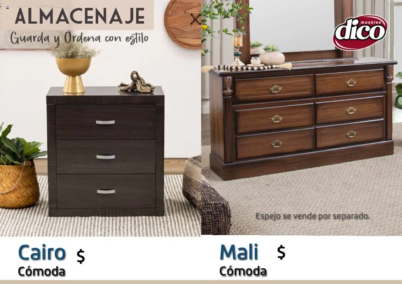Nuevas ofertas de Muebles Dico válidas en toda la República Mexicana desde el 12.02.2025. ¡Encuentra las mejores ofertas en Muebles Dico catálogo Almacenaje! | Página: 33 | Productos: Espejo