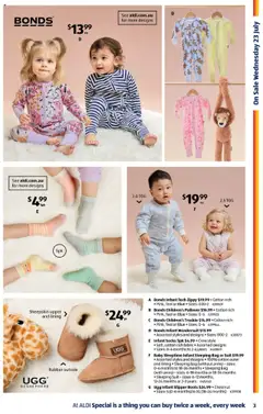 Aldi catalogue - valid from 23.07.2025 | Page: 3 | Products: Pullover, Sheepskin, Socks, Bag