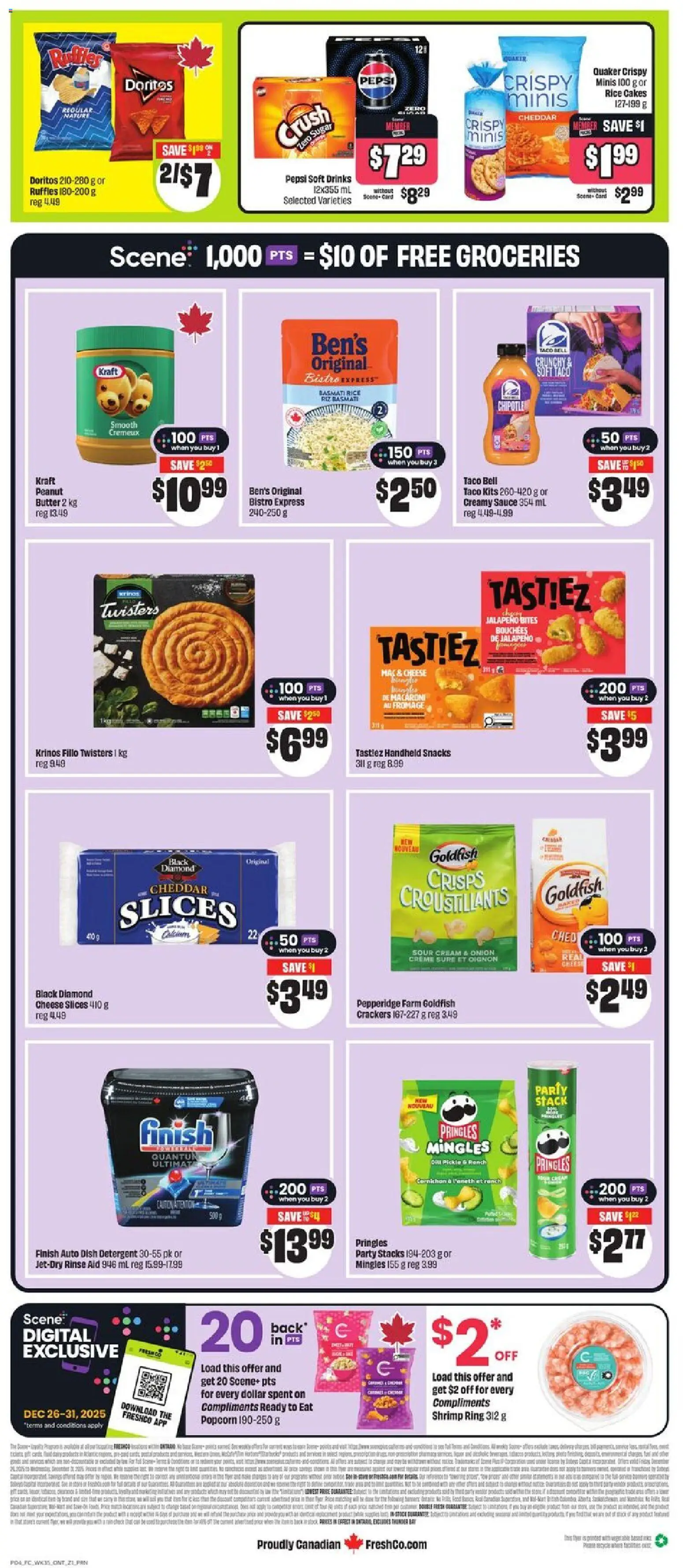 FreshCo flyer valid from 26.12.2025 | Page: 2 | Products: Rice, Cream, Butter, Cheese