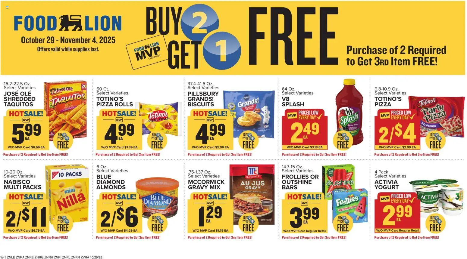 Food Lion Weekly Ad - valid from 29.10.2025 | Page: 12 | Products: Yogurt, Pizza, Beef, Watermelon