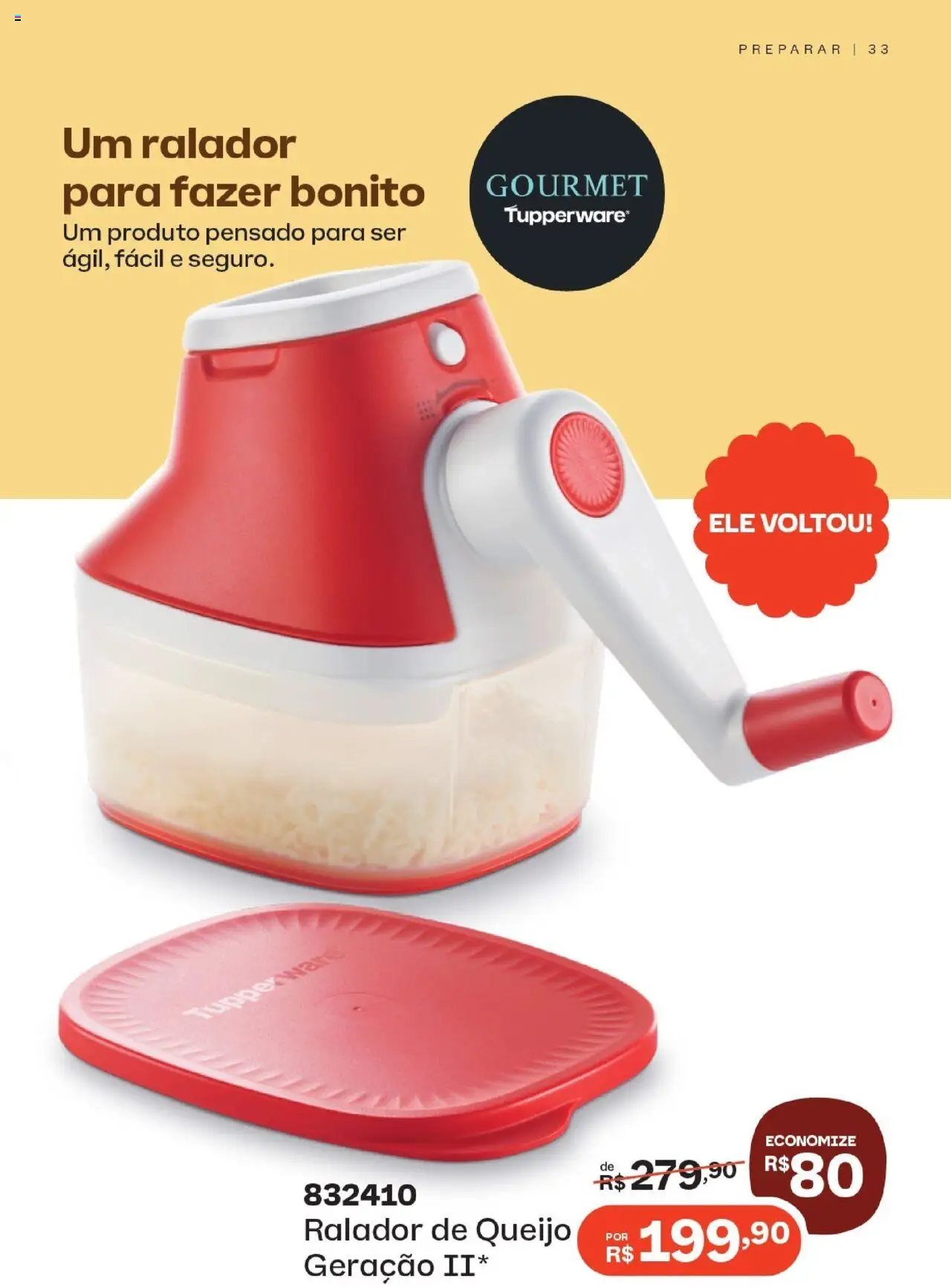 Tupperware Folheto - válido de 01.10.2025 | Página: 33 | Produtos: Ralador, Queijo