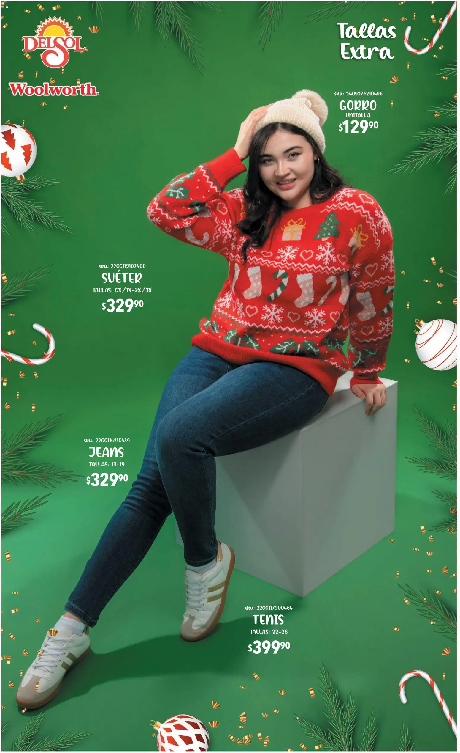 Nuevas ofertas de Del Sol y Woolworth válidas en toda la República Mexicana desde el 06.11.2025. ¡Encuentra las mejores ofertas en Del Sol y Woolworth catálogo Regalos 2025! | Página: 49 | Productos: Suéter, Tenis