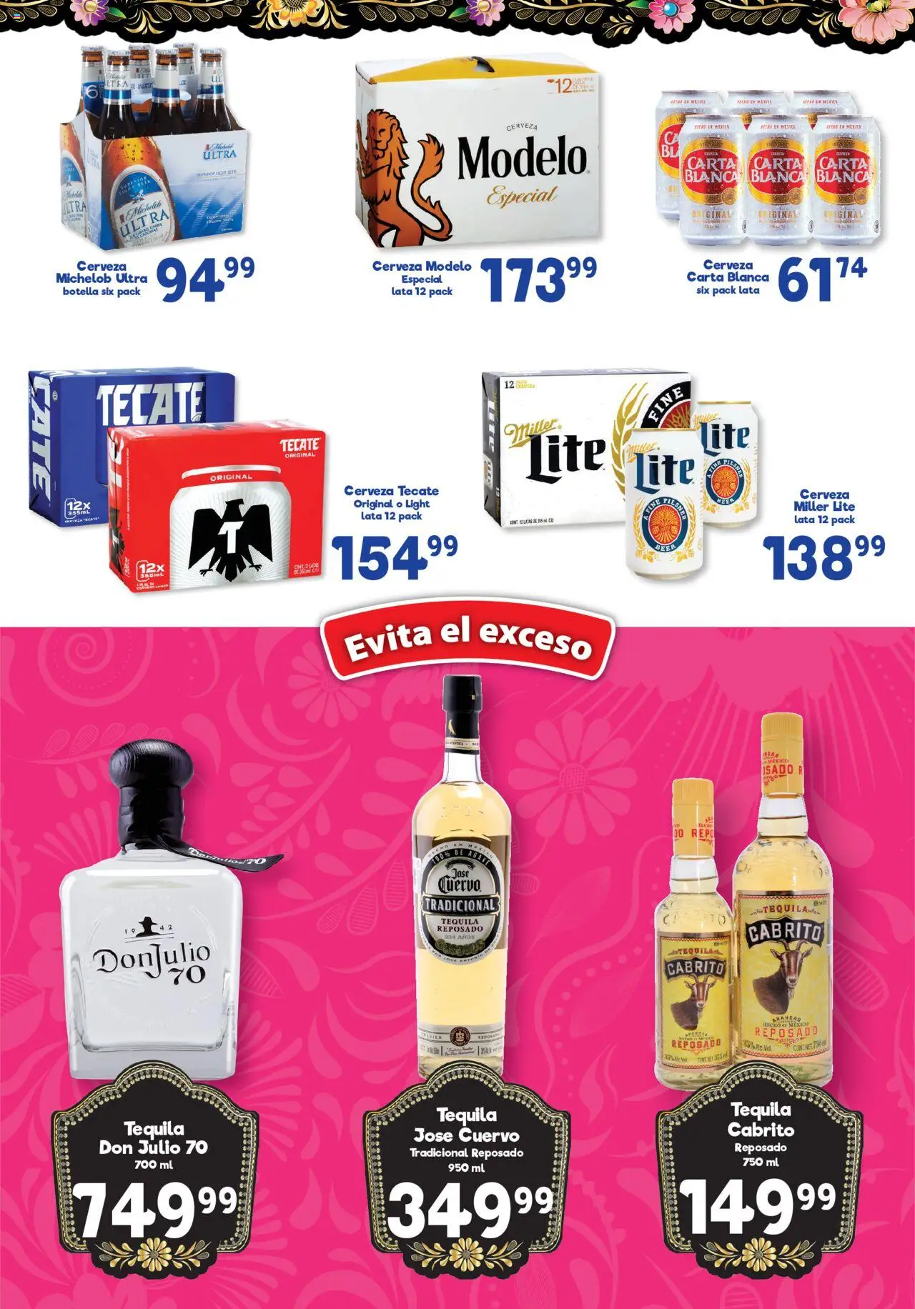 Nuevas ofertas de S-Mart válidas en toda la República Mexicana desde el 09.09.2025. ¡Encuentra las mejores ofertas en S-Mart - Folleto de Feria - Matamoros! | Página: 4 | Productos: Cerveza, Tequila, Botella