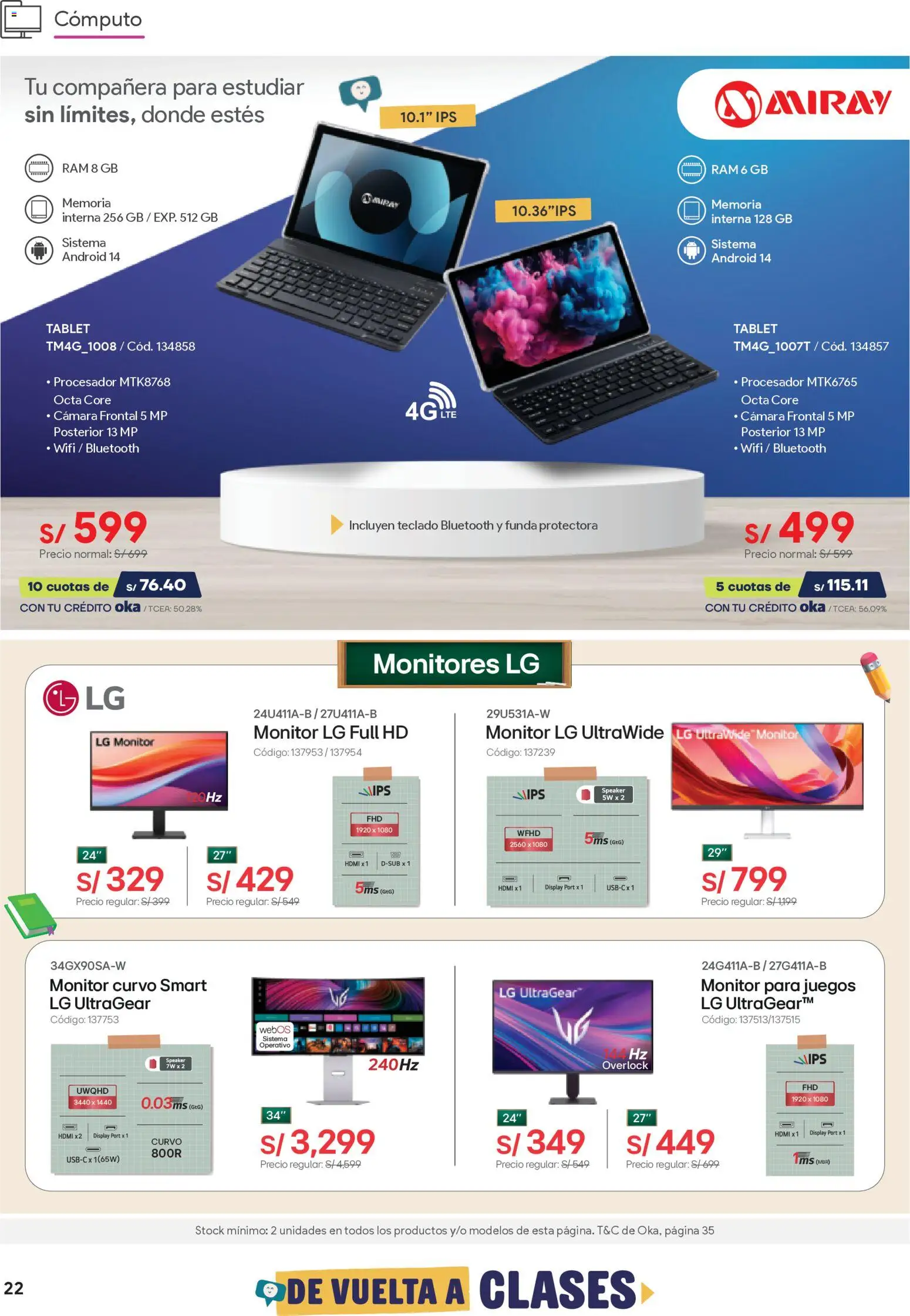 Catálogo Hiraoka válido desde 13.03.2026 | Página: 22 | Productos: Monitor, Teclado, Cámara