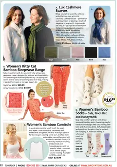 Preview of Innovations catalogue  - valid from 26.03.2026 | Page: 22 | Products: Sleepwear, Pants, Scarf, Bag