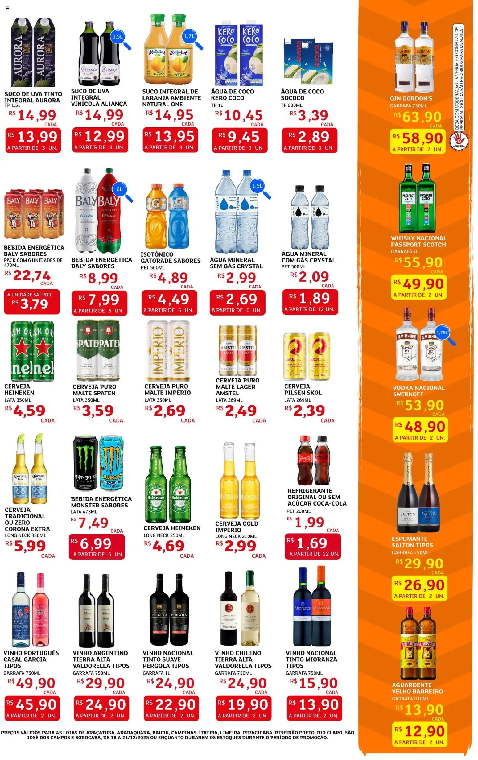 Assaí Atacadista Folheto - válido de 18.12.2025 | Página: 3 | Produtos: Água de coco, Cerveja, Heineken, Bebida