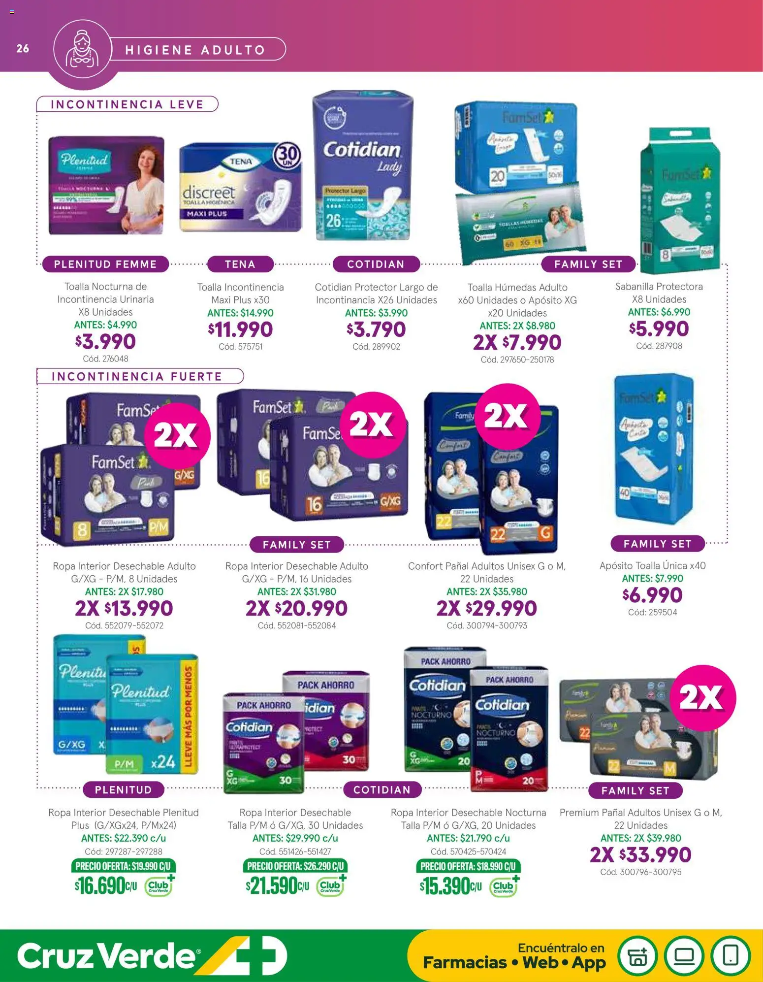 Belleza y Cuidado Personal Cruz Verde │ válido desde el 05.12.2025 | Página: 26 | Productos: Toalla, Ropa, Ropa interior