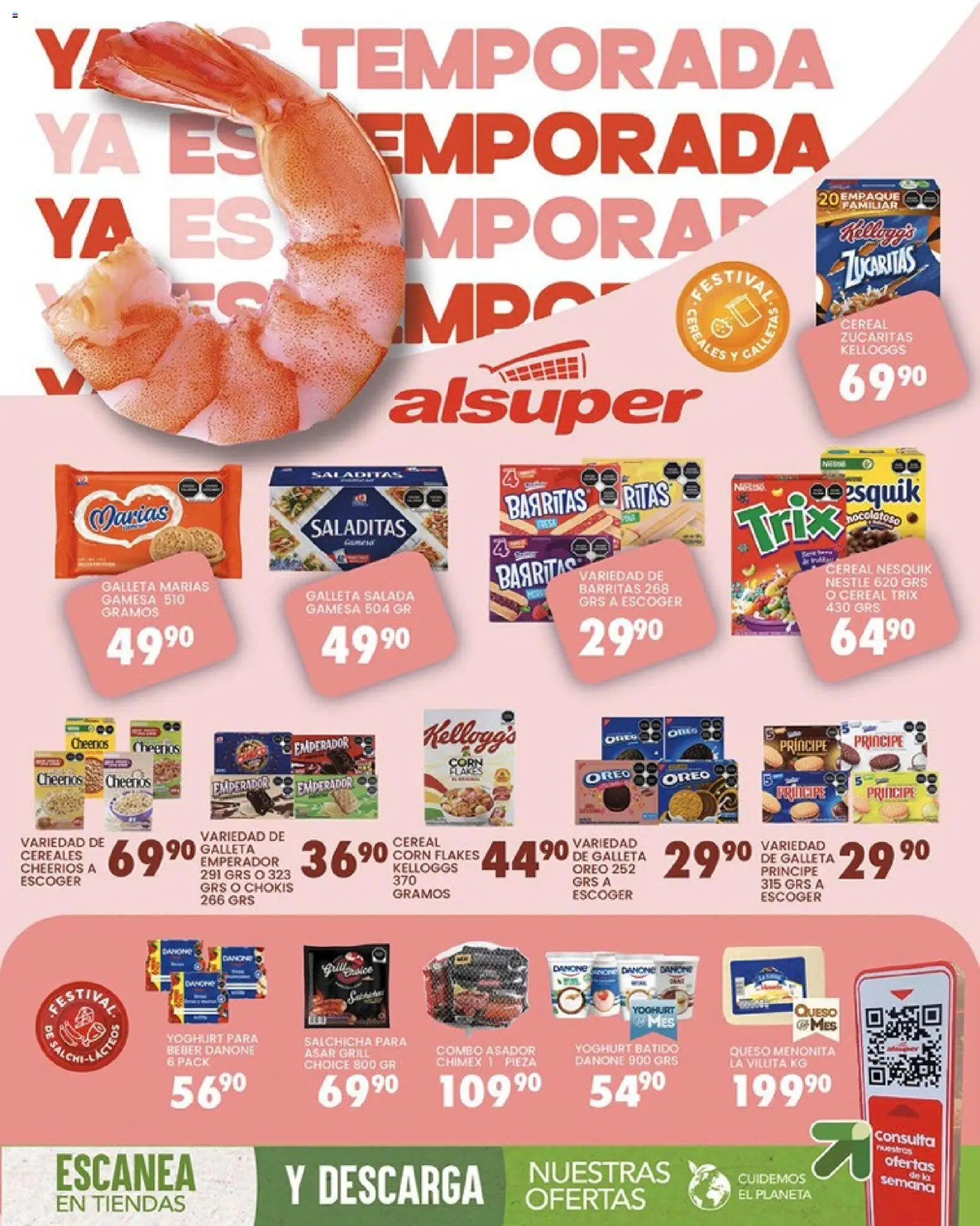 Nuevas ofertas de Alsuper válidas en toda la República Mexicana desde el 20.03.2026. ¡Encuentra las mejores ofertas en Alsuper folleto Saltillo! | Página: 8 | Productos: Salchicha, Queso, Cereales