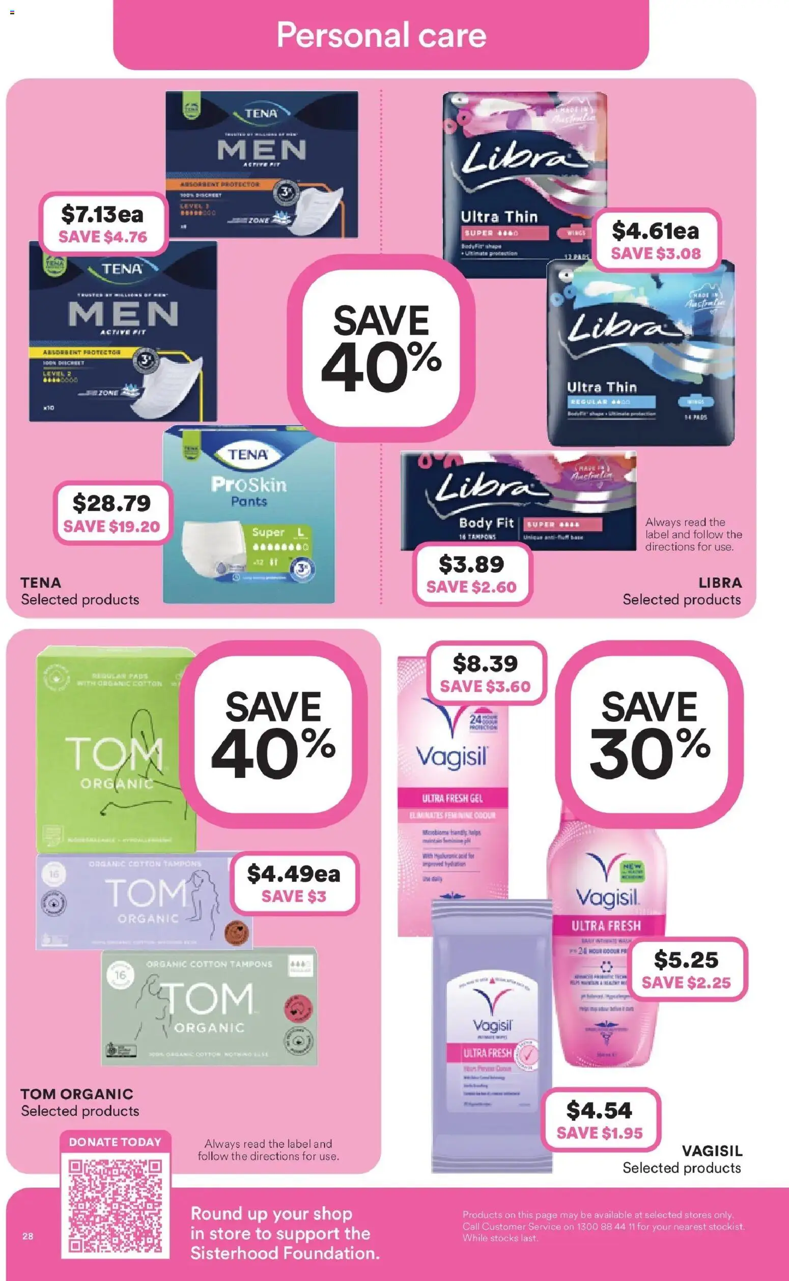 Priceline Pharmacy catalogue - valid from 22.01.2026 | Page: 28 | Products: Pants, Tampons